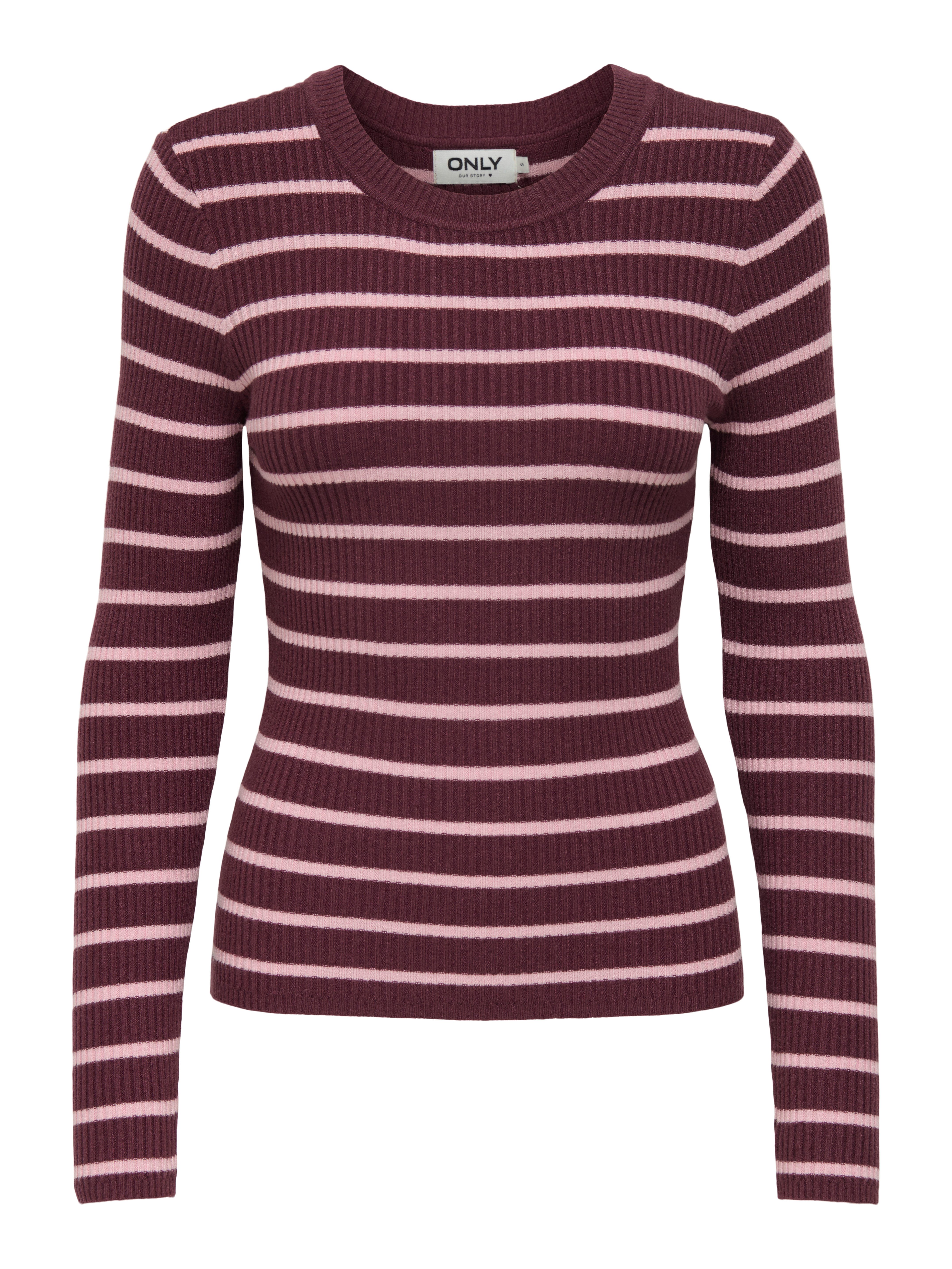Mauve Wine Stripes:W. Bleached Mauve