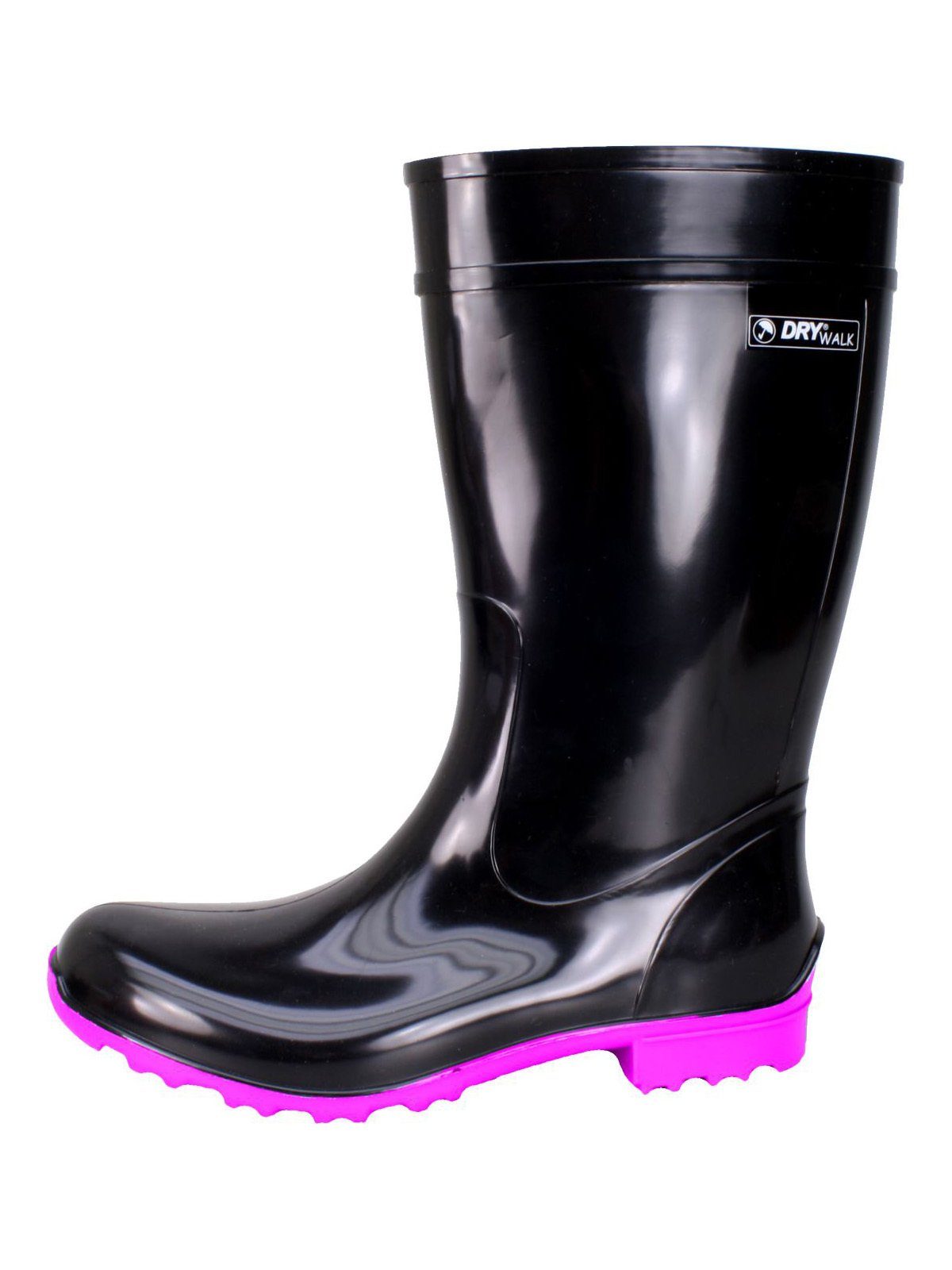 schwarz Bockstiegel pink Gummistiefel Luisa Schwarz/Fuchsia