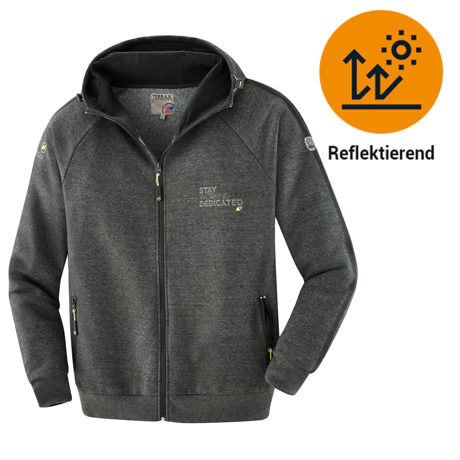 Terrax Workwear Kapuzensweatjacke Herren Sweatjacke mit Kapuze - Kapuzenjac günstig online kaufen