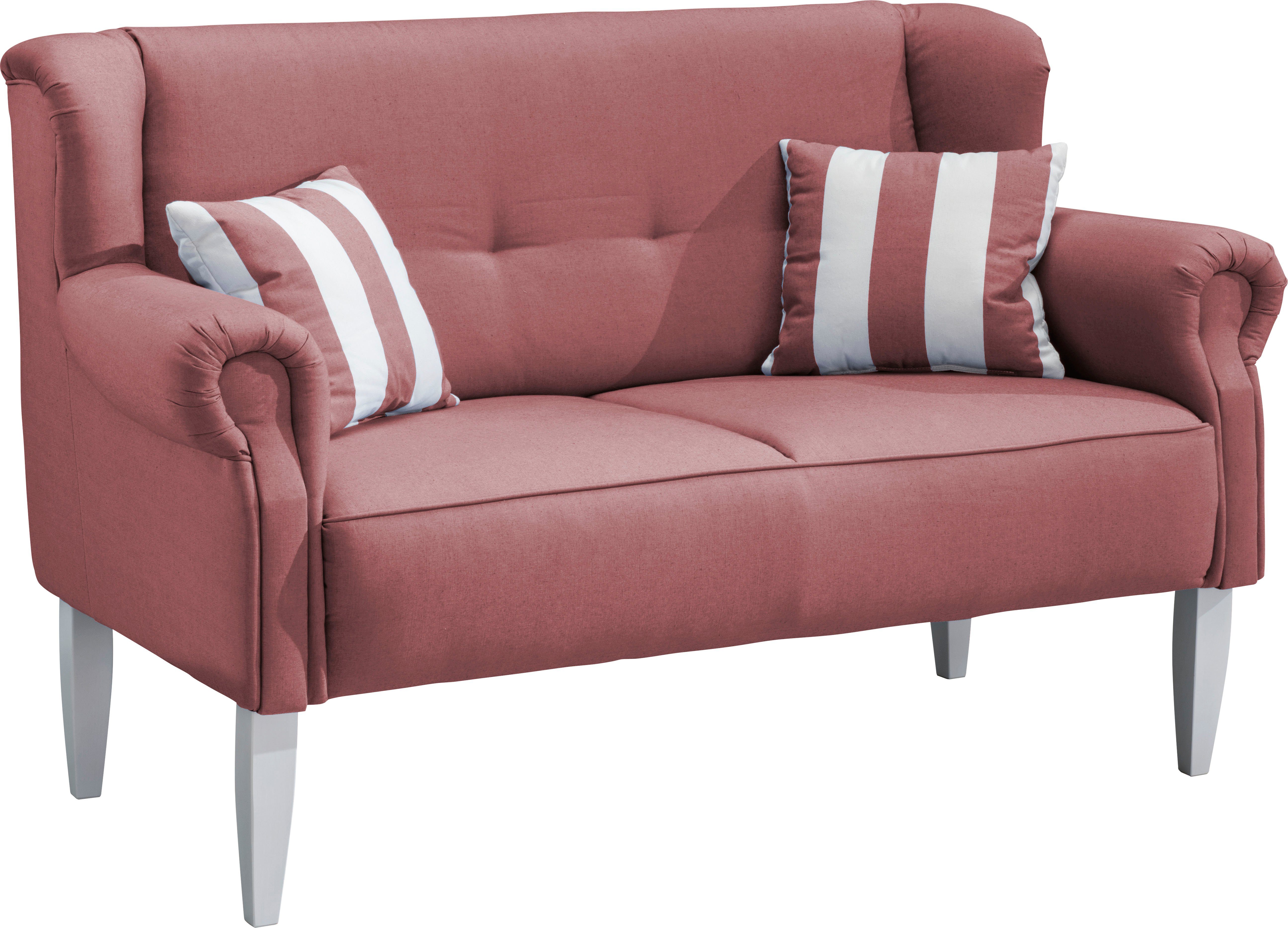 Home affaire Küchensofa Moro Couch mit Federkern, bequem, inkl. 2 Stk. Zierkissen gestreift, verschiedenen Stoffe und Farben