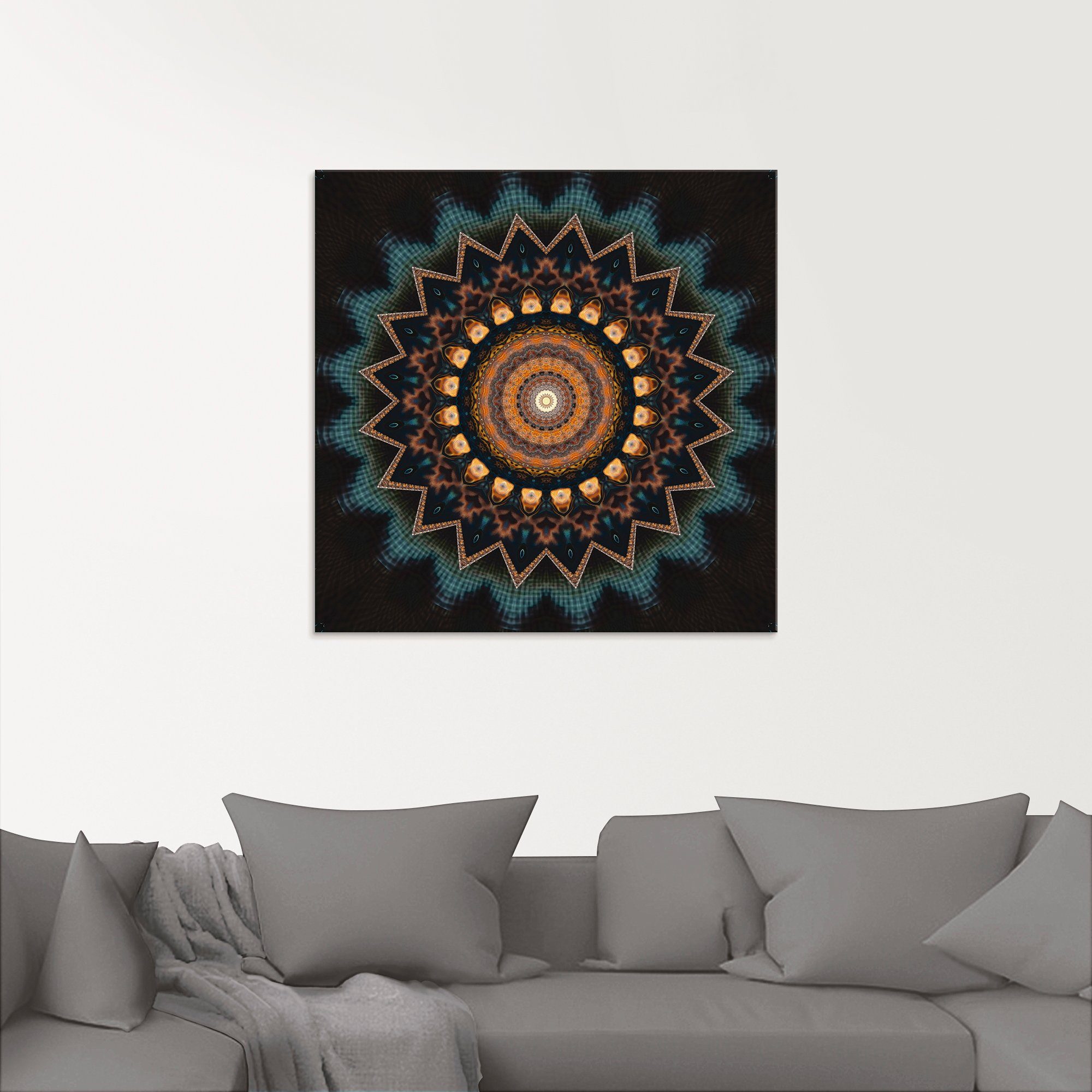 Artland Glasbild Mandala kosmisches Bewusstsein, Muster (1 St), in verschiedenen Größen