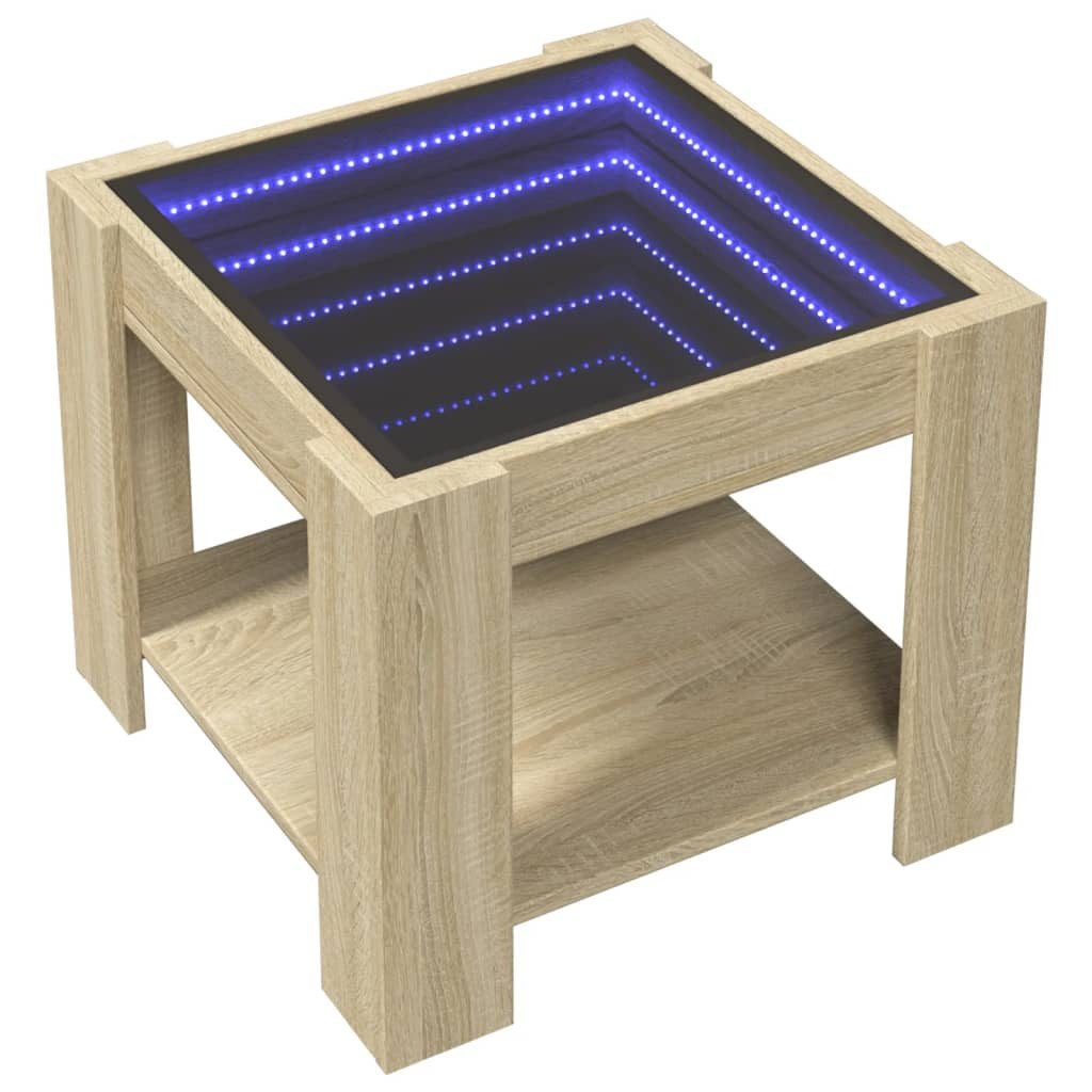 vidaXL Couchtisch LED-Couchtisch Sonoma Eiche 53x53x45 günstig online kaufen
