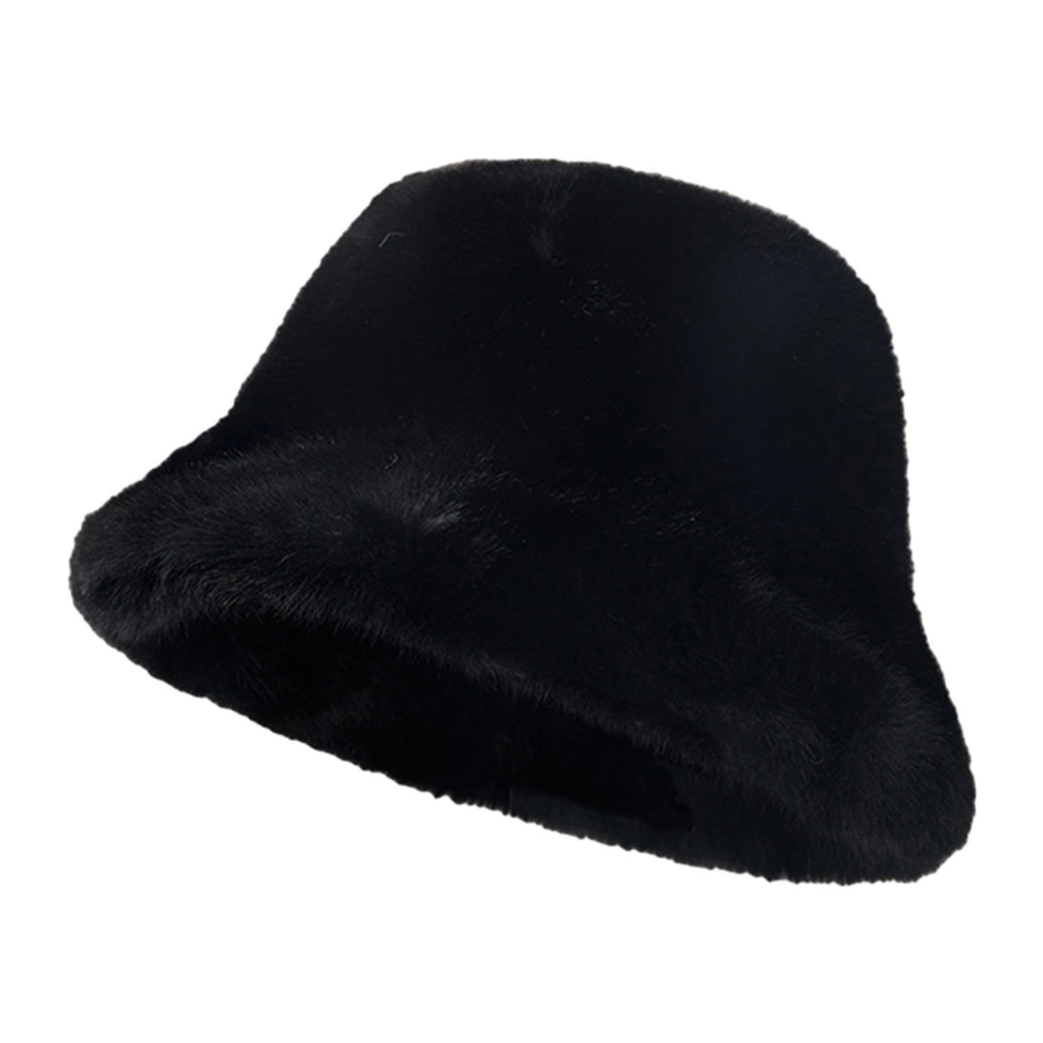 Refttenw Skimütze Verstellbarer warmer Winter-Bucket-Hut aus Fleece, Damenmütze
