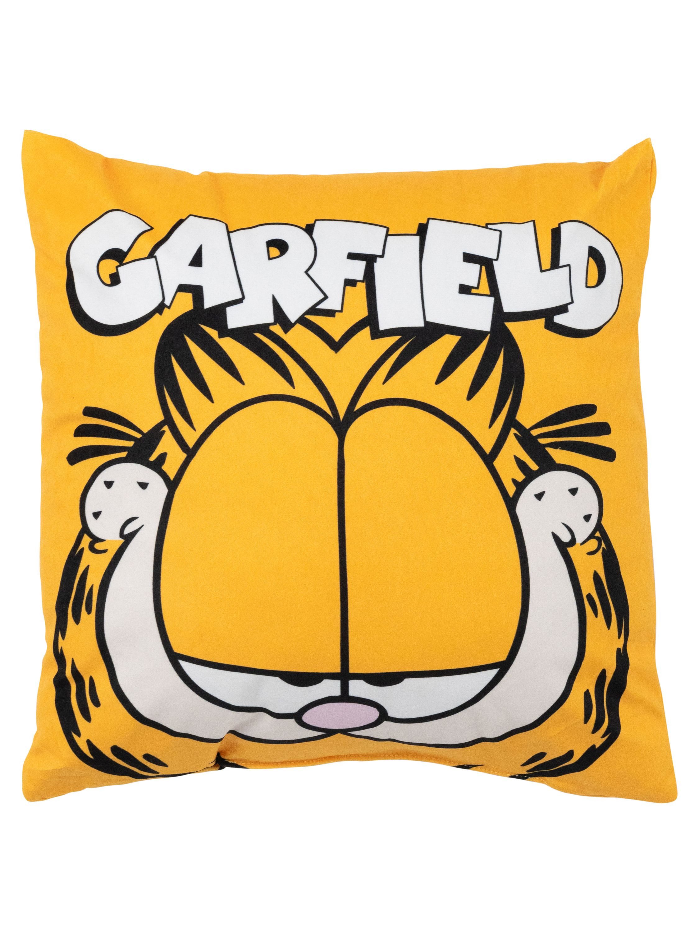 United Labels® Dekokissen Garfield Kissen Plüsch Zierkissen Kopfkissen Sitzkissen 40x40 cm