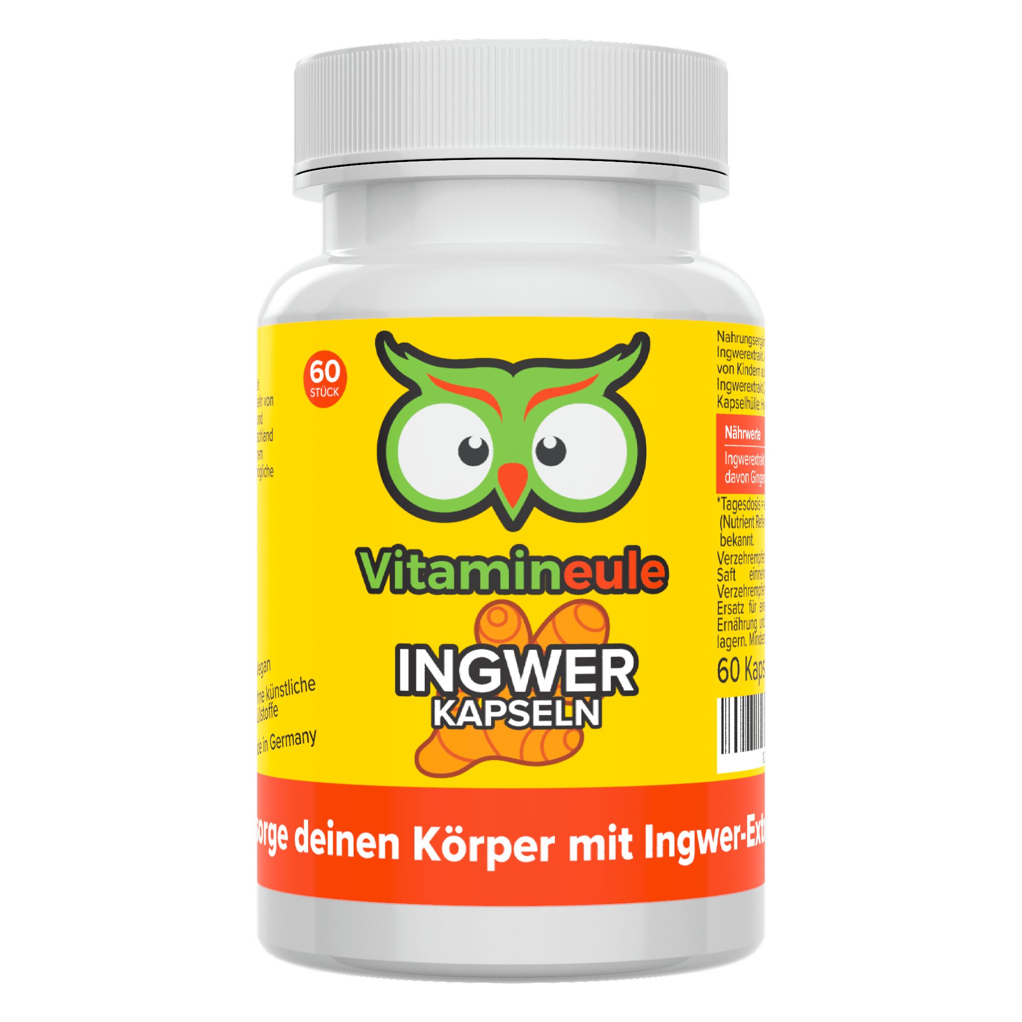 Vitamineule 60 Ingwer Kapseln mit 500 mg Extrakt - Kapsel