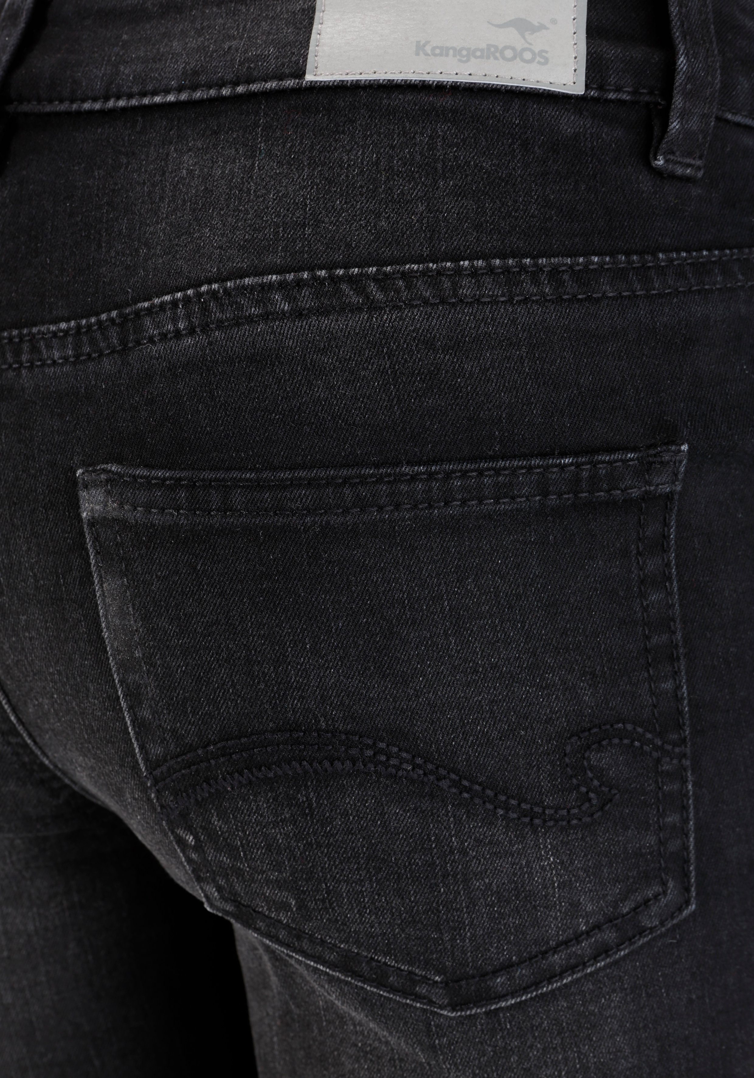 KangaROOS 5-Pocket-Jeans SUPER SKINNY HIGH RISE knöchellang, mit Used-Optik, hohe Leibhöhe