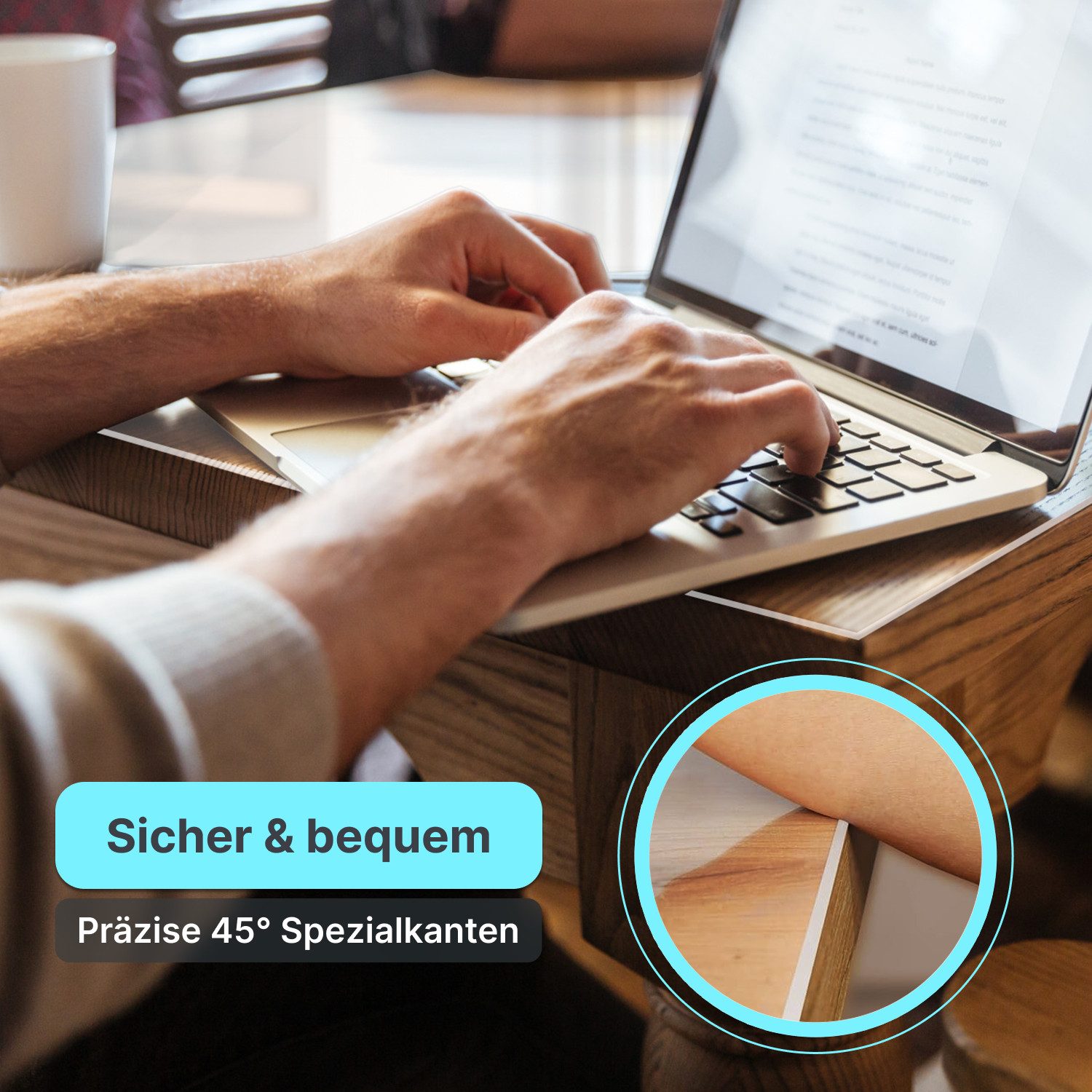 Ertex Tischdecke Tischdecke Glasklar Folie 2,2 mm + abgeschrägte Kante, Tischfolie