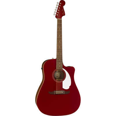 Fender Westerngitarre, Redondo Player WN Candy Apple Red - Westerngitarre