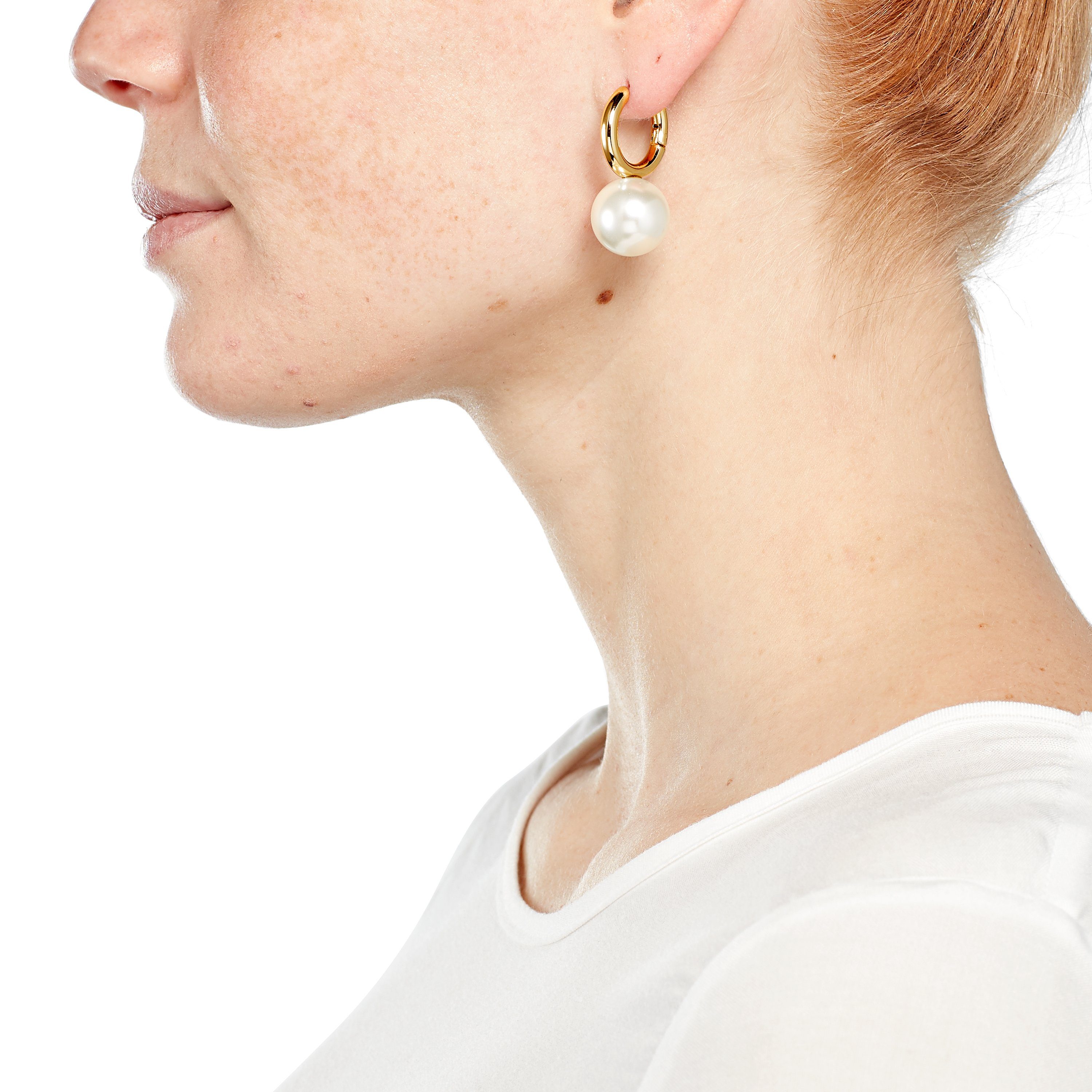 Kaia Ohrstecker goldfarben Perle (Ohrringe, poliert mit Geschenkverpackung), Paar Heideman inkl.