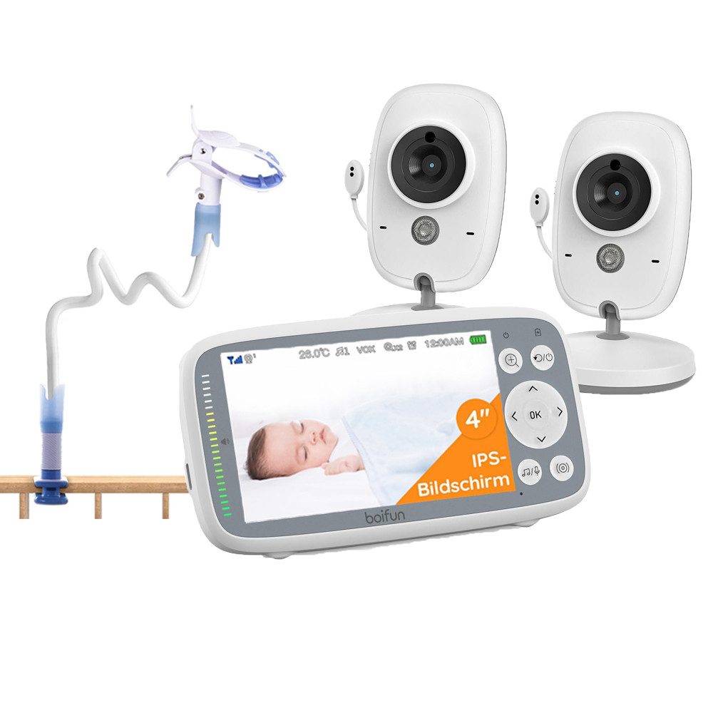 Babyphone Babyphone mit 2 Kameras VOX Nachtsicht Babyfon mit Halterung