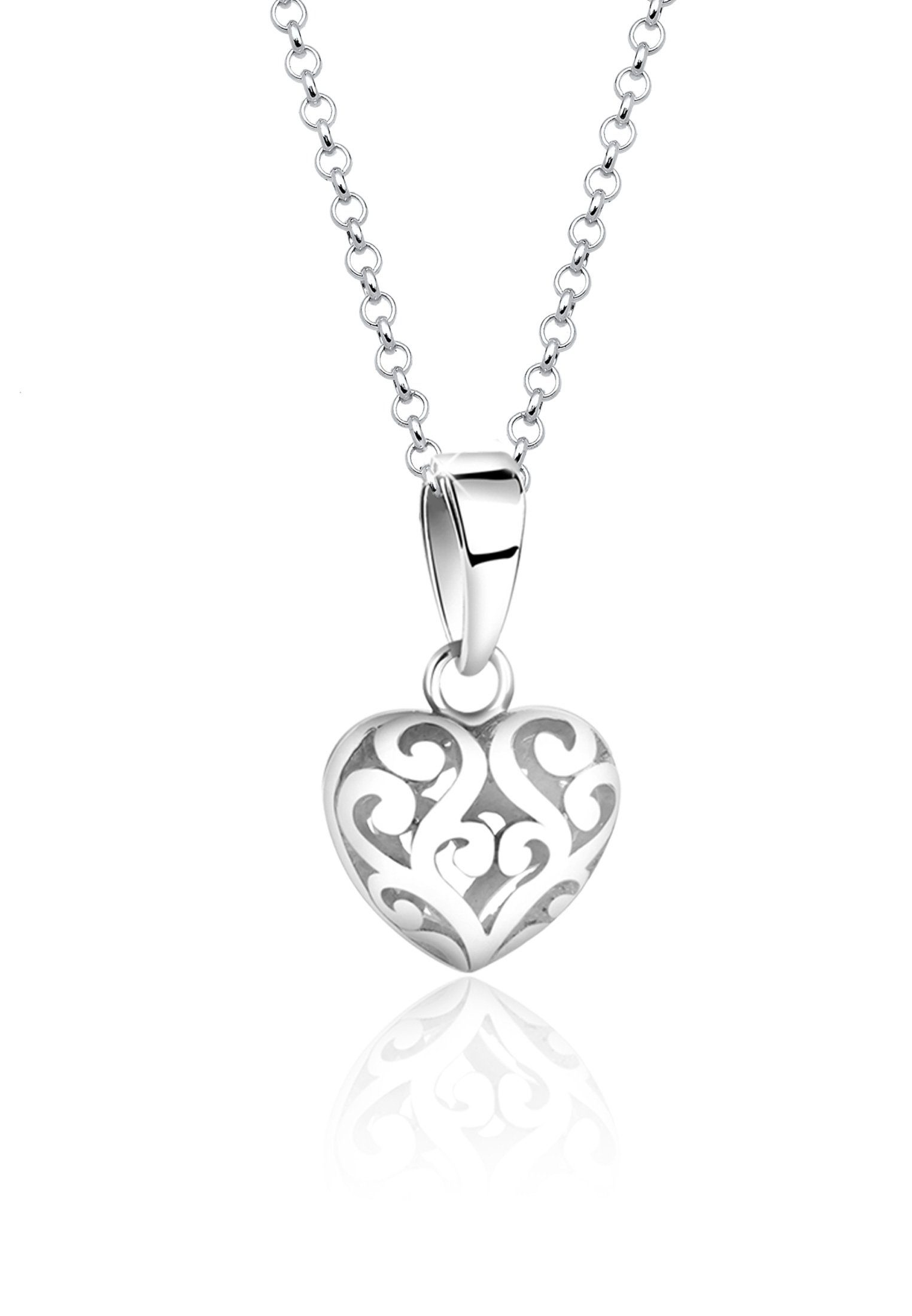 Nenalina Kette mit Anhänger Herz Anhänger Ornament Love Liebe 925 Silber günstig online kaufen