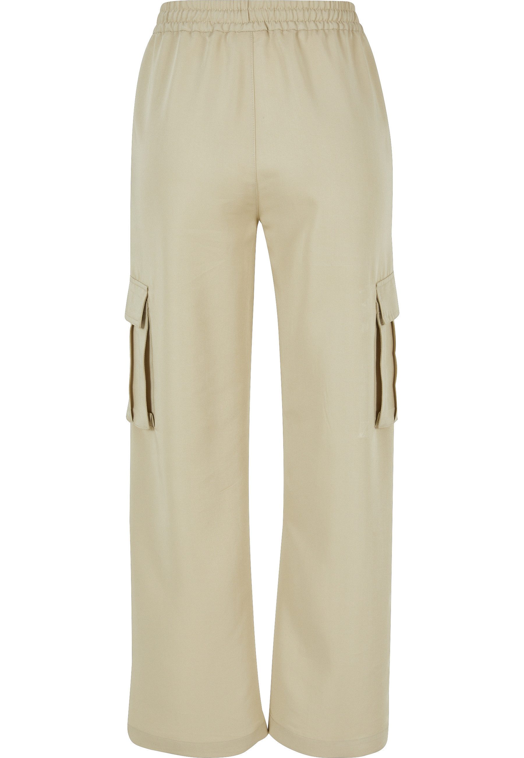 URBAN CLASSICS Stoffhose Urban Classics Damen Ladies Vicose Straight Leg Cargo Pants (1-tlg)