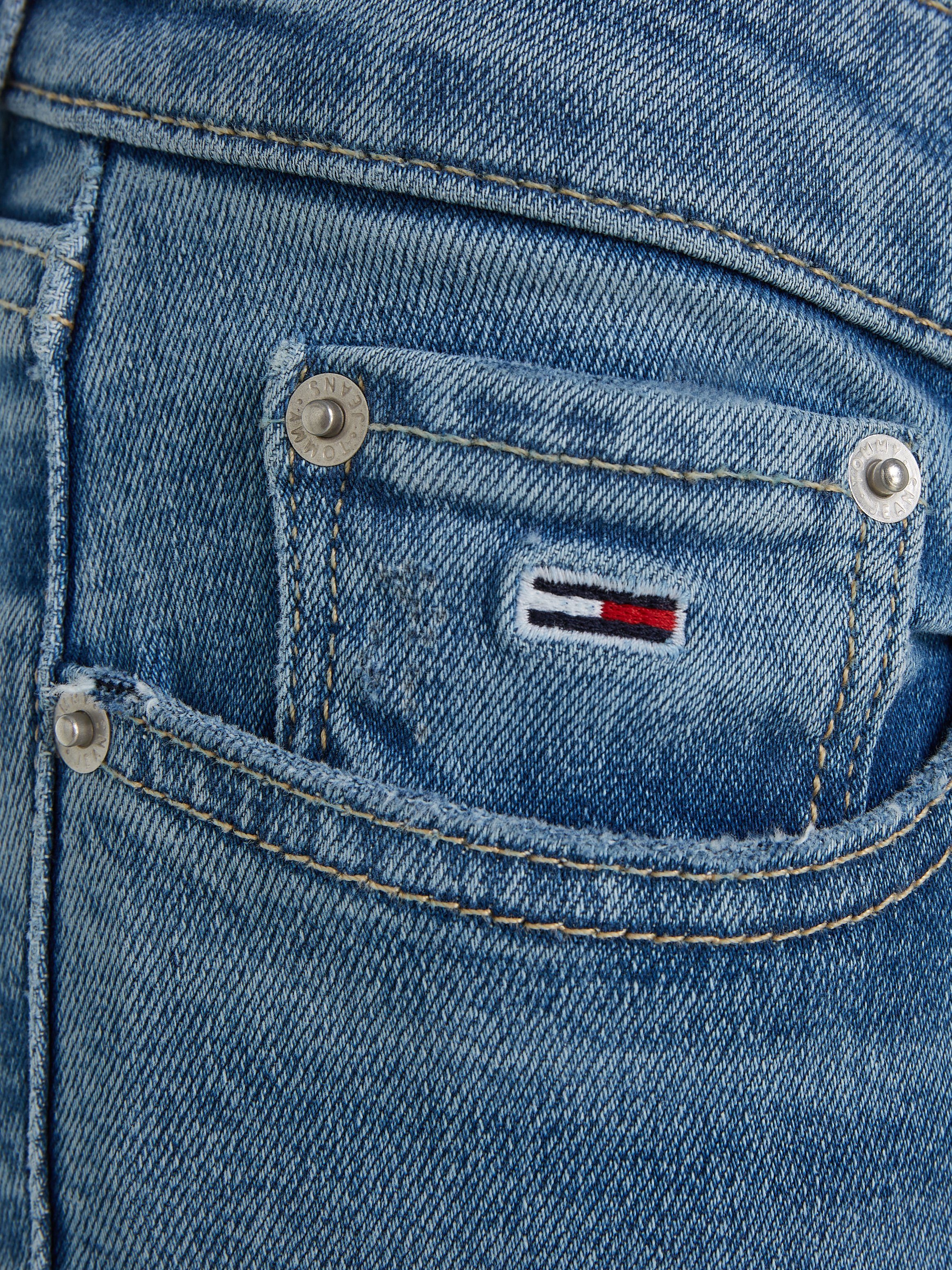 Tommy Skinny-fit-Jeans Jeans Nora & Markenlabel Badge Tommy denim3 light mit Jeans