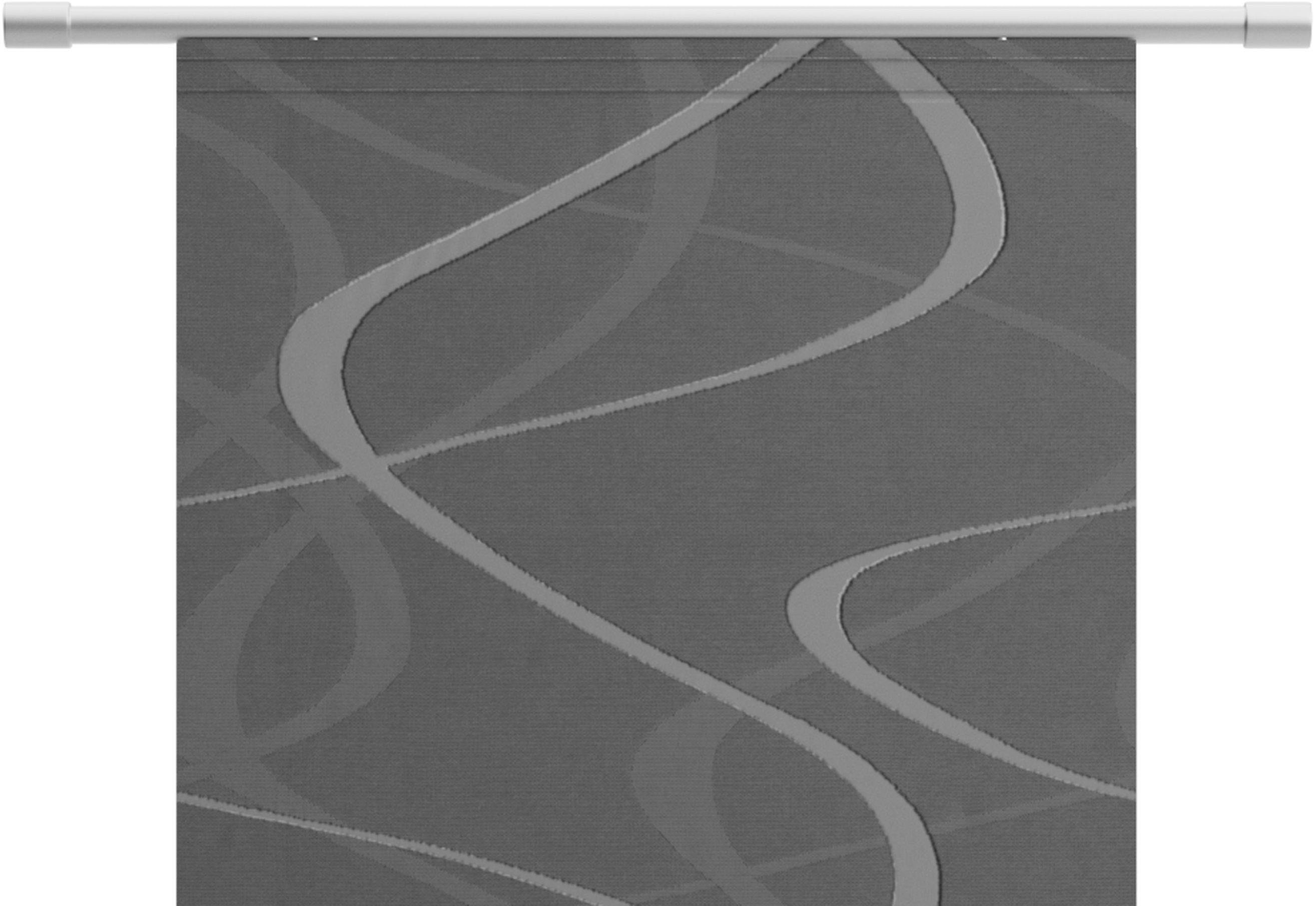 Neutex for you! Schiebegardine Pelotas (1 St), Klettband, halbtransparent, Scherli, inkl. Befestigungszubehör, Scherli Qualität, Halbtransparent, modern – Bild 4 von 5