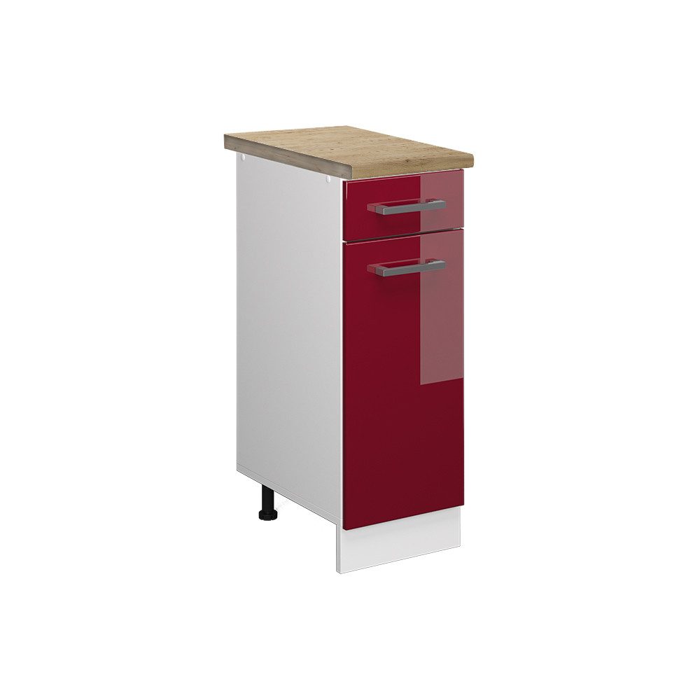 Vicco Unterschrank R-Line, Bordeaux Hochglanz/Weiß, 30 günstig online kaufen