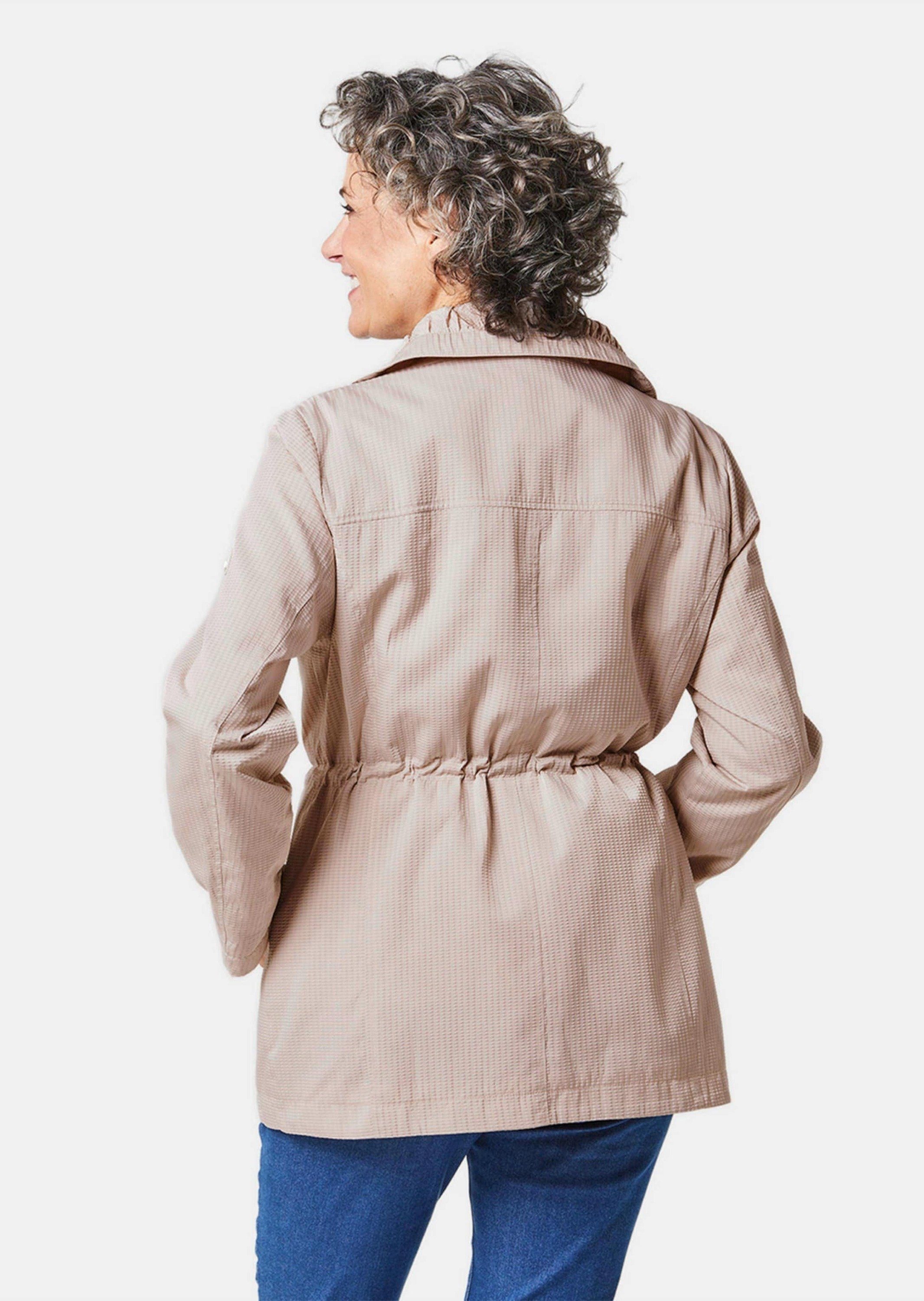 GOLDNER Allwetterjacke Kurzgröße: Longjacke aus fein strukturierter Ware