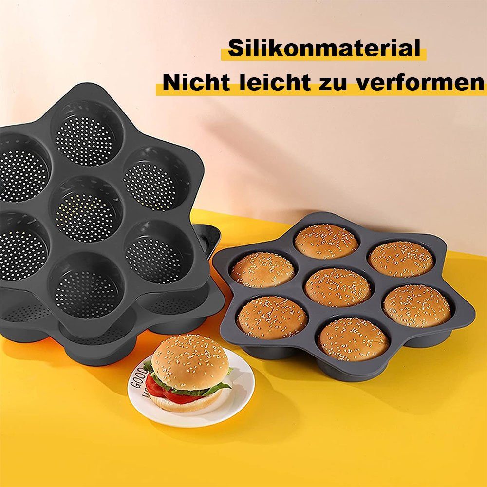 K&B Backblech Silikon-Hamburgerform – Brotform – Silikon-Backwerkzeuge