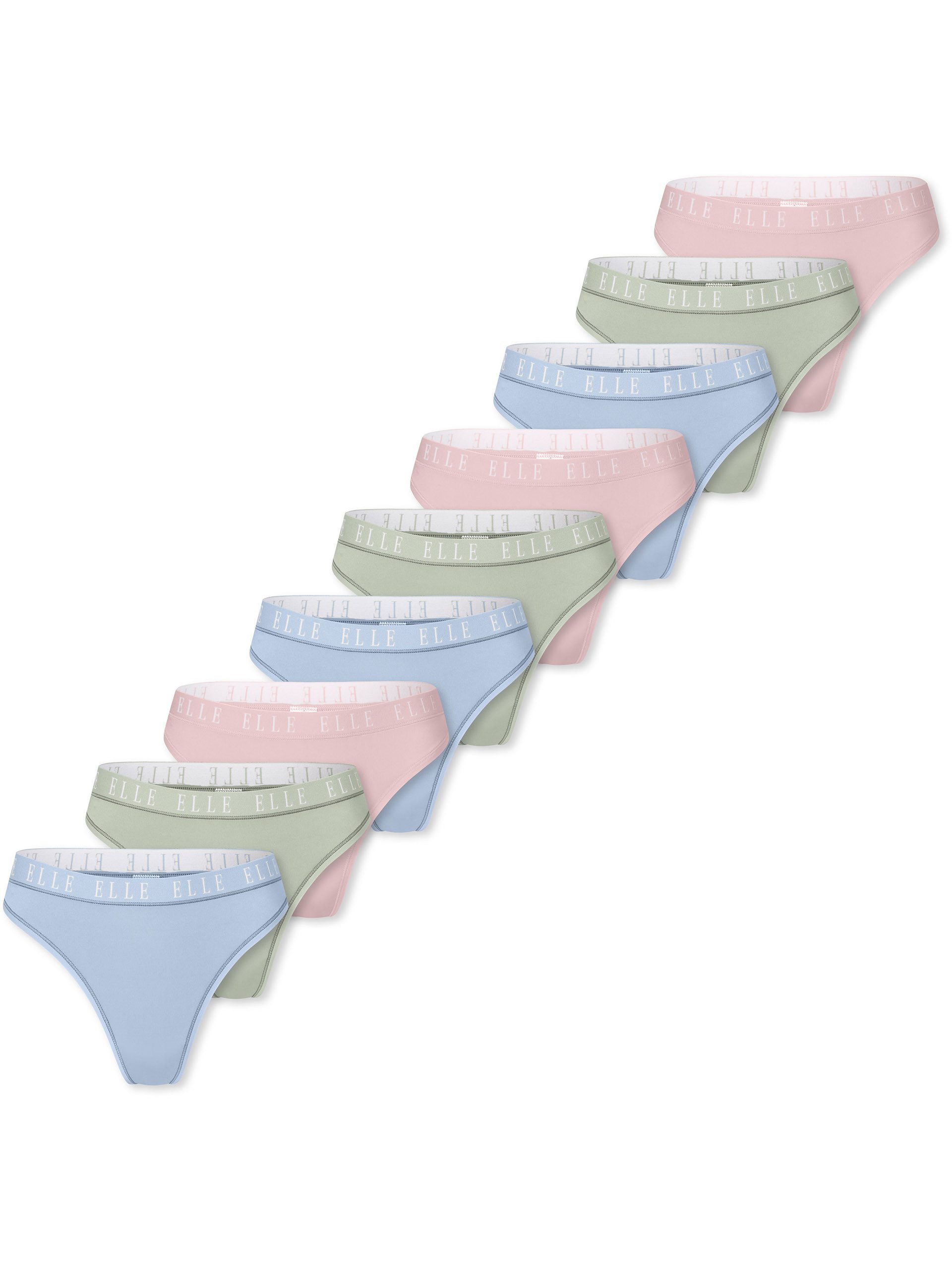 Elle Tanga Logo (9-St) Tanga Slip, String, Mini Tanga
