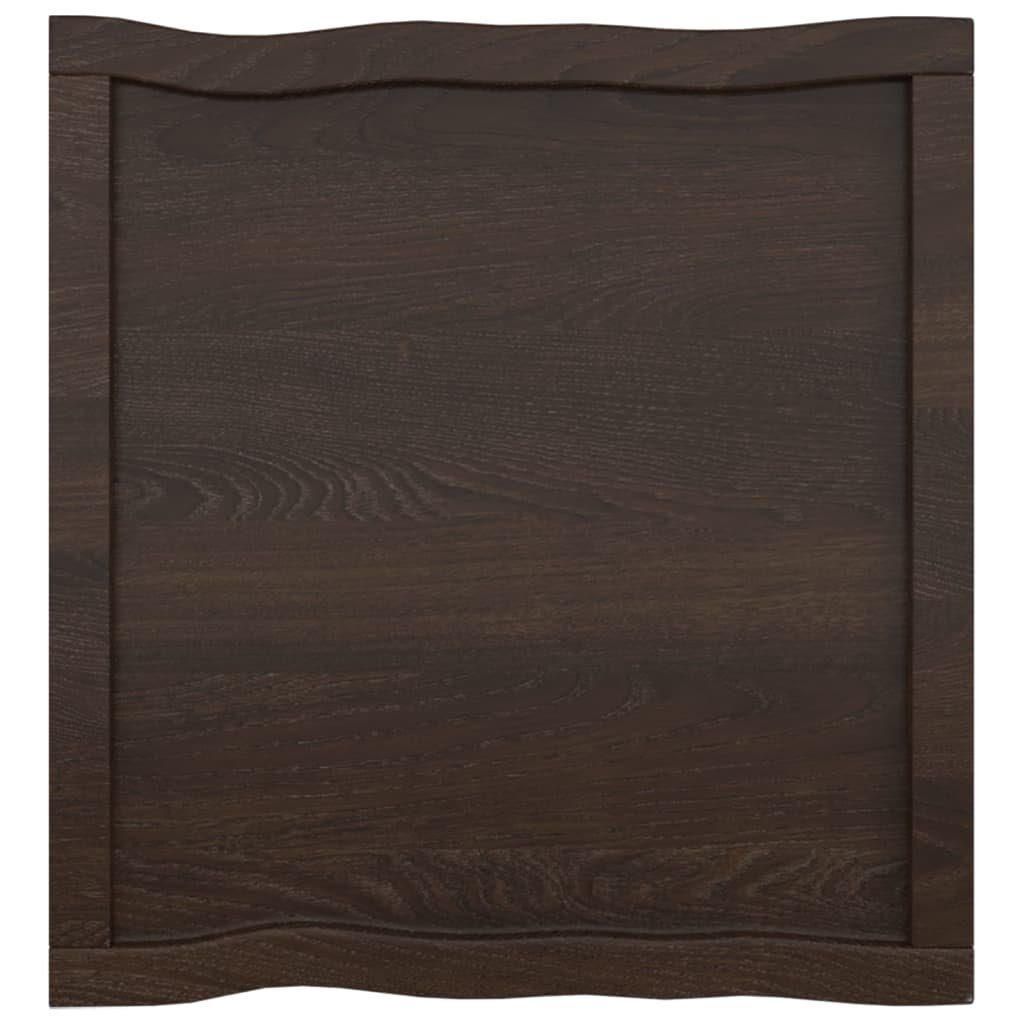 furnicato Tischplatte 60x60x(2-6) cm Massivholz Baumkante Behandelt St) (1
