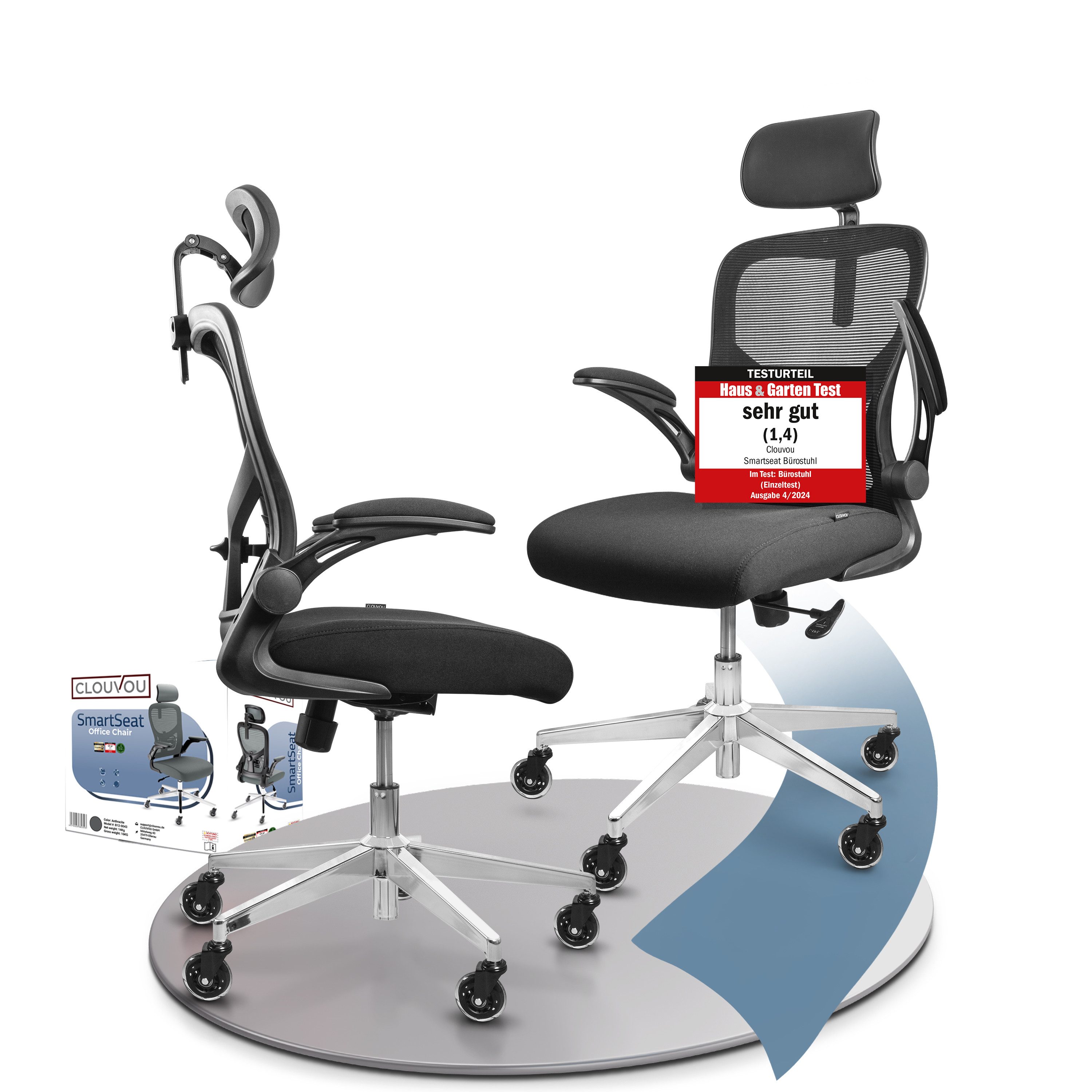 CLOUVOU Bürostuhl SmartSeat, Schreibtischstuhl, ergonomisch, Chefsessel, günstig online kaufen
