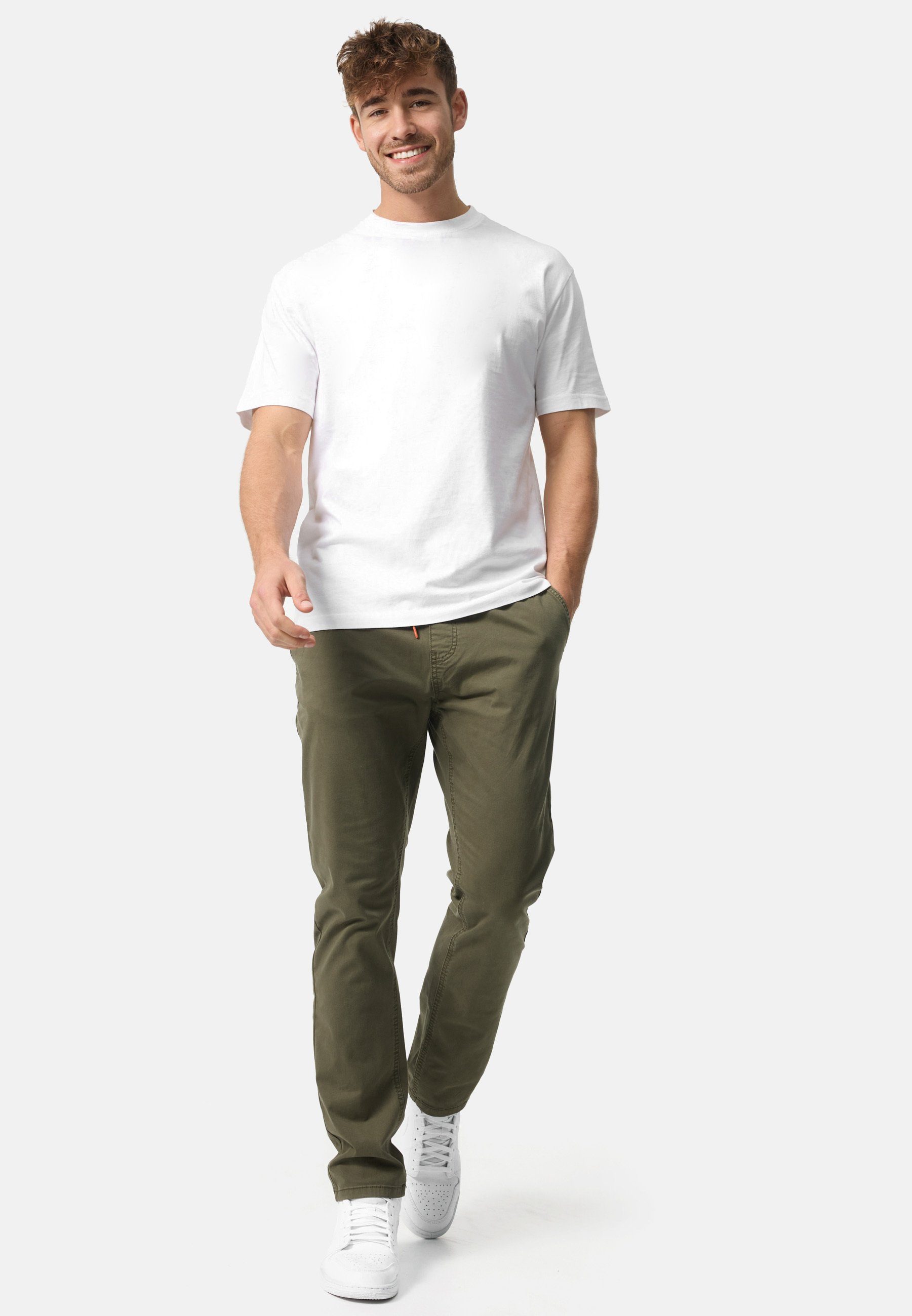 INDICODE Chinohose Herren Osborne Chino Hose Herrenhose mit elastischem Bund und Kordelzug – Bild 4 von 5