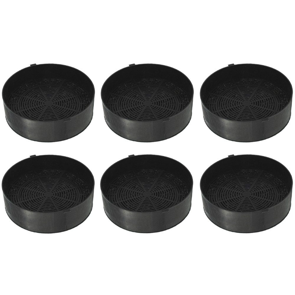 Trade-Shop Aktivkohlefilter 6x passend für turboair 421113 421117 AE901E C593N CB42A1 GZD1125, Zubehör für Dunstabzugshauben / Umlufthauben, Durchmesser: ca. 13,5 cm / Höhe: ca. 1,8 cm / Form: rund