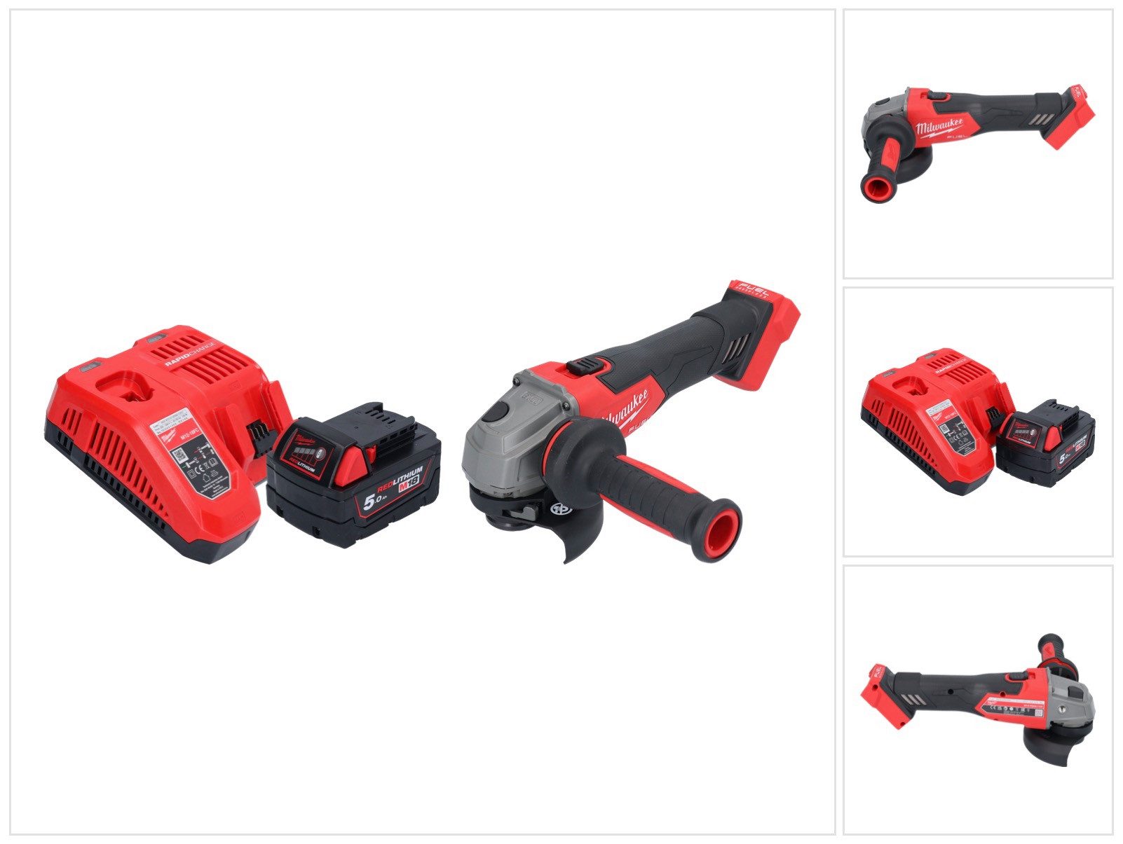 Milwaukee Akku-Winkelschleifer M18 FSAG115X-501 Akku Winkelschleifer 18 V 115 mm Brushless + 1x Akku