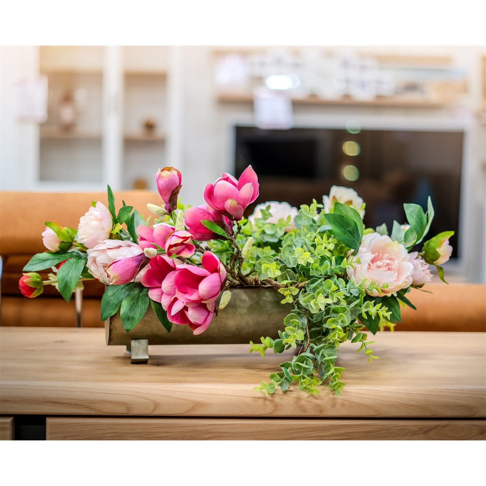 Kunstblume Pfingstrose 2er Set Rosa Flora Pfingstrose, HTI-Living, Höhe 23 günstig online kaufen