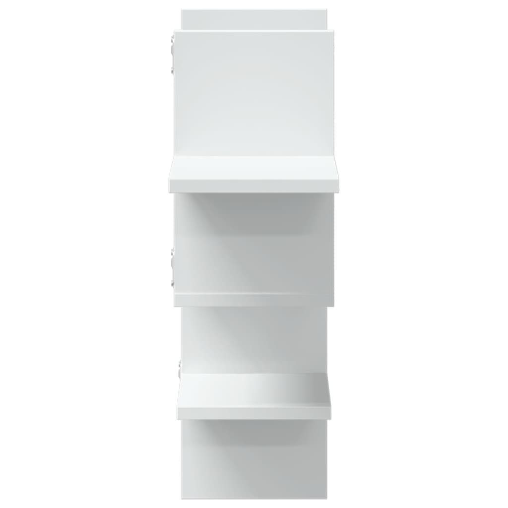 vidaXL Regal Wandregal Weiß 124,5x18x60,5 cm Holzwerkstoff, 1-tlg. – Bild 5 von 5