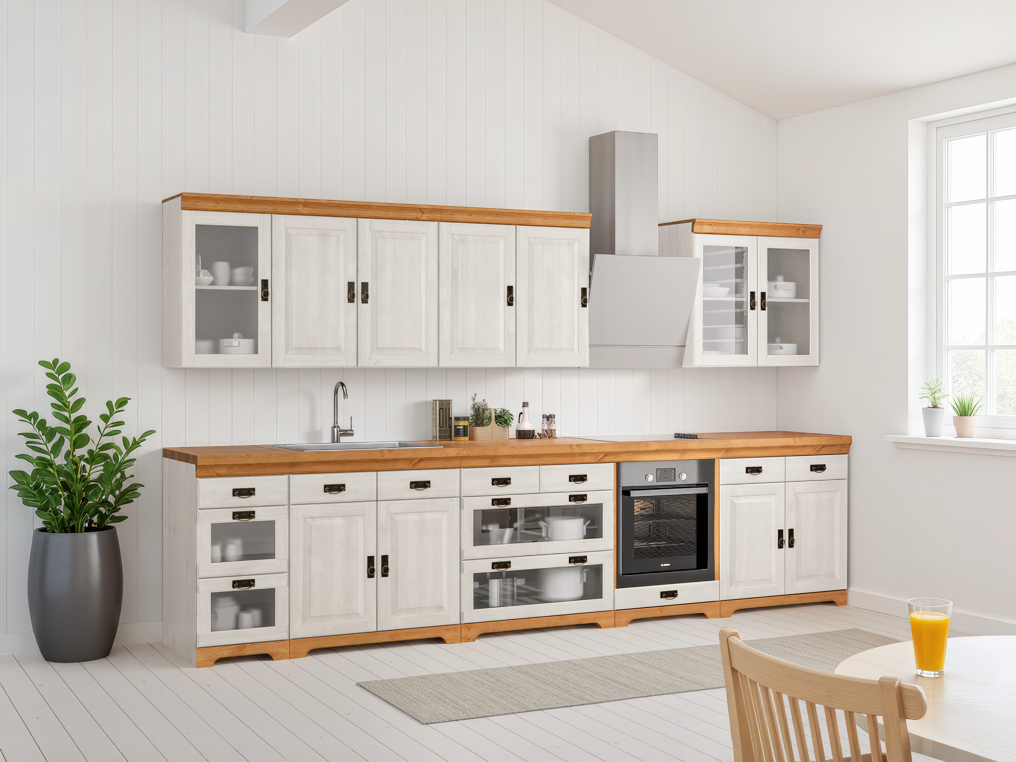 OTTO home Spülenschrank Rügen Breite 80 cm, Kiefer massiv, mit 2 Türen