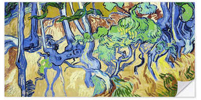 Posterlounge Wandfolie Vincent van Gogh, Baumwurzeln und Baumstämme, Wohnzimmer Malerei