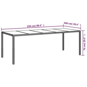 vidaXL Garten-Essgruppe 9-tlg. Garten-Essgruppe mit Kissen Weiß Poly Rattan