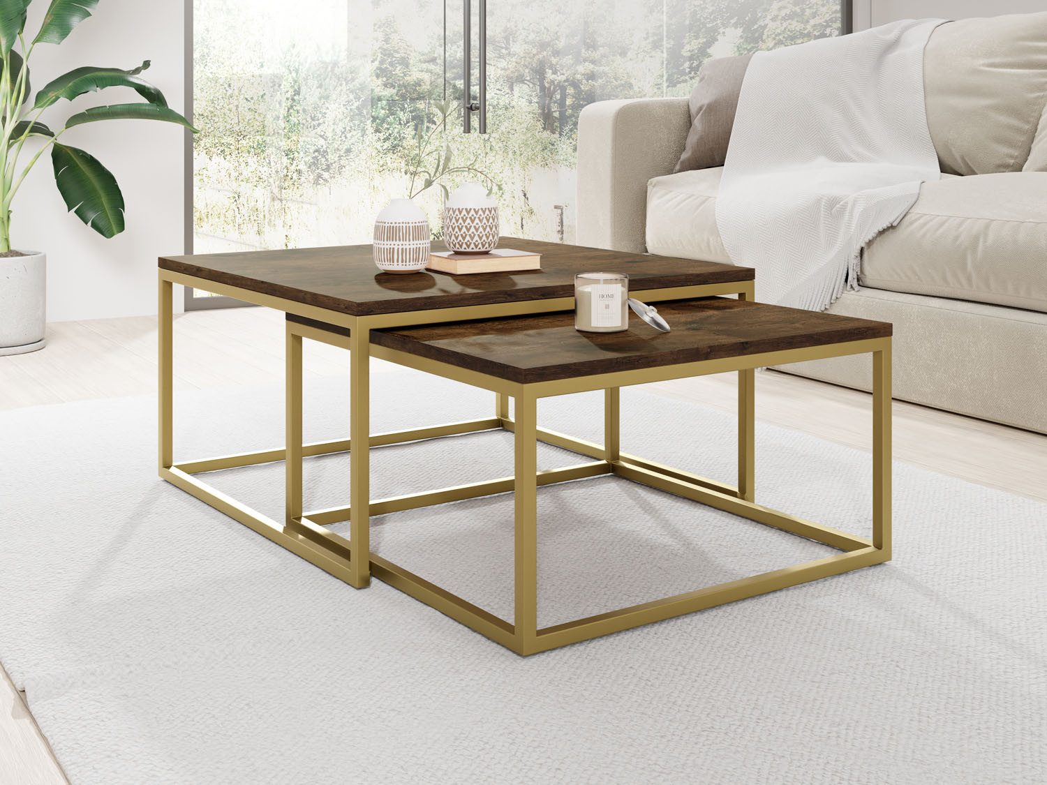 WFL GROUP Couchtisch Vella Gold günstig online kaufen