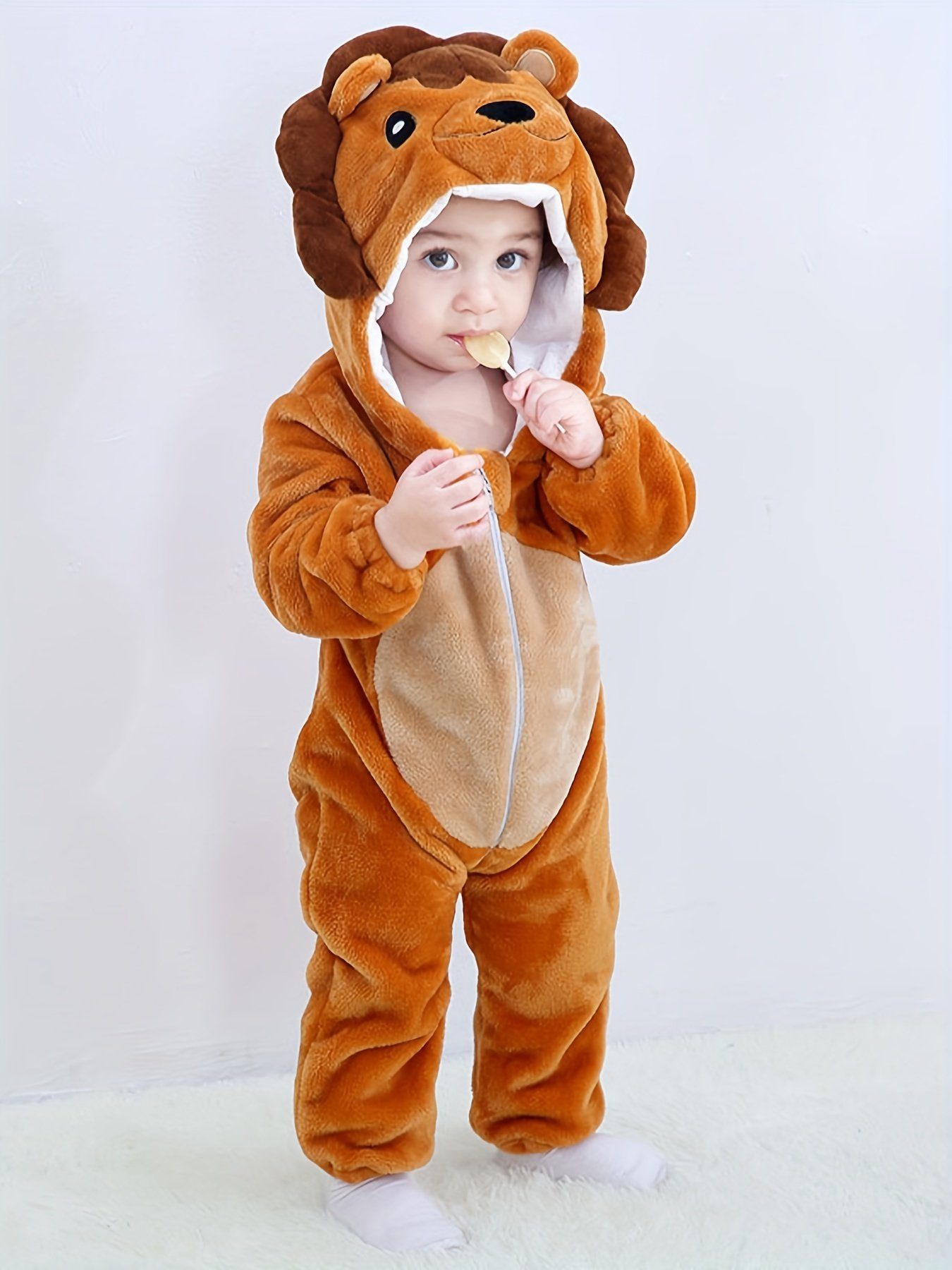 DEBAIJIA Pyjama DEBAIJIA Baby Flanell Winter 0-36M Jumpsuit Mädchen und Junge Pyjama