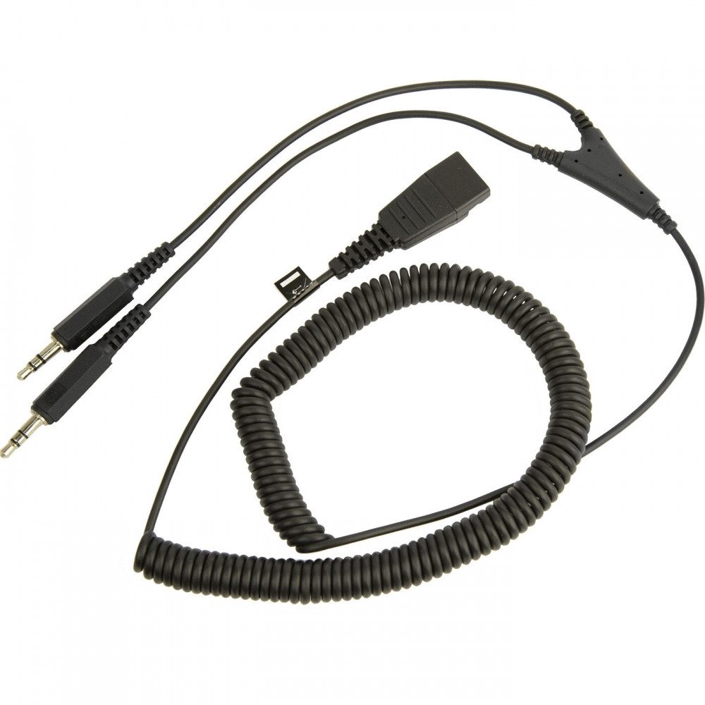 Jabra 8734-599 Kabel QD-zu-3,5mm Klinke Verbindungskabel Schwarz PC-Headset