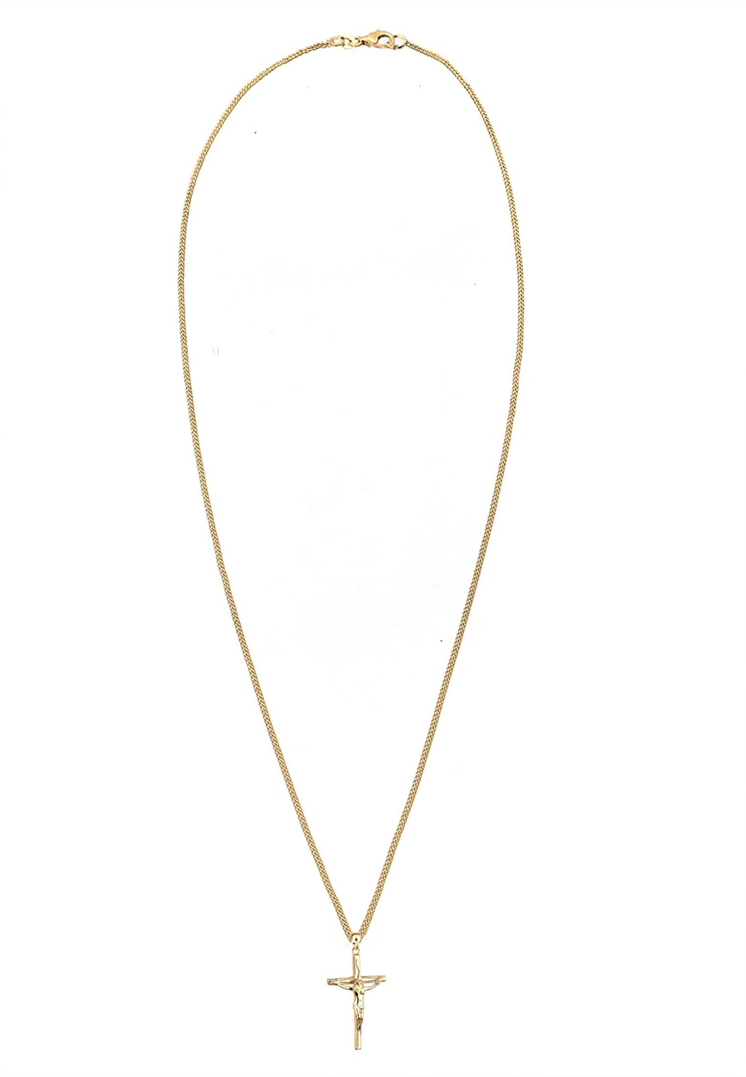 Elli Kette mit Anhänger mit Anhänger Kreuz Jesus Kruzifix Schmuck Geschenk 925 Silber, Kreuz