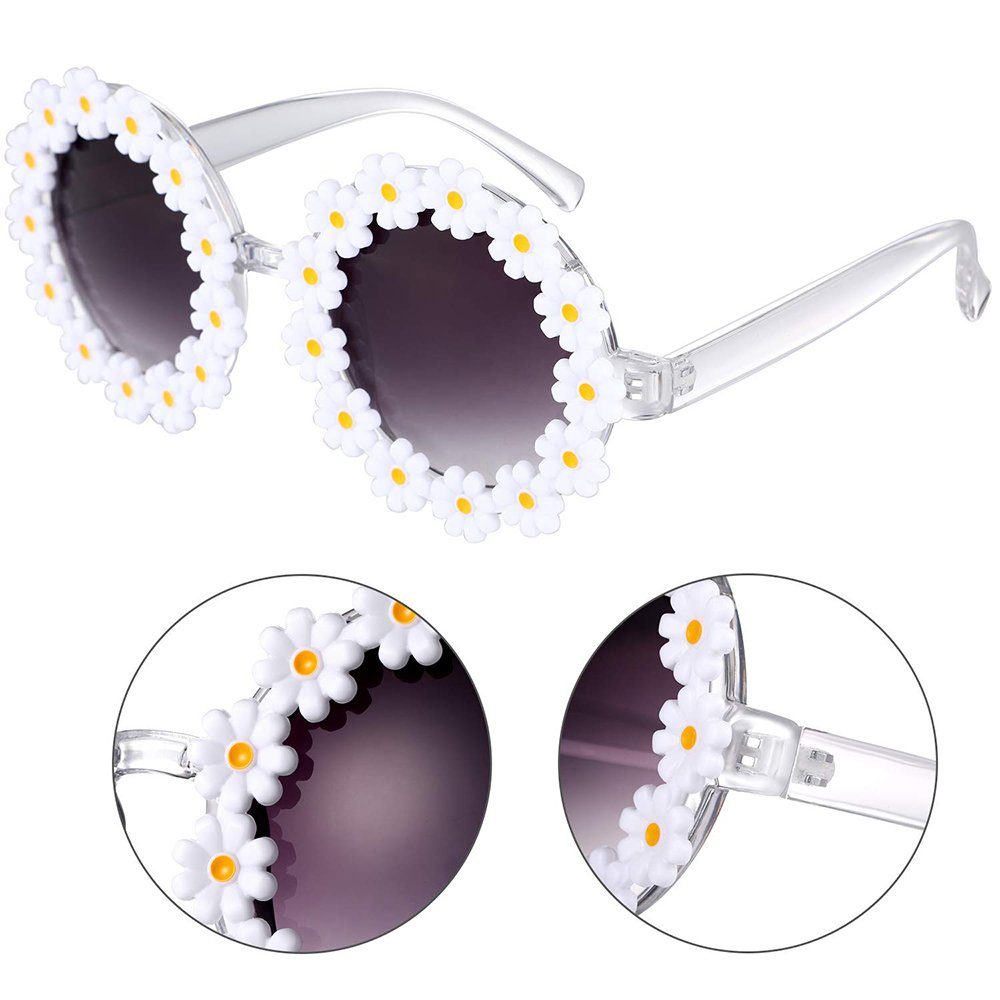 Damen/Herren Runde Gänseblümchen Klassische Sonnenbrille Sonnenbrille GelldG Noble