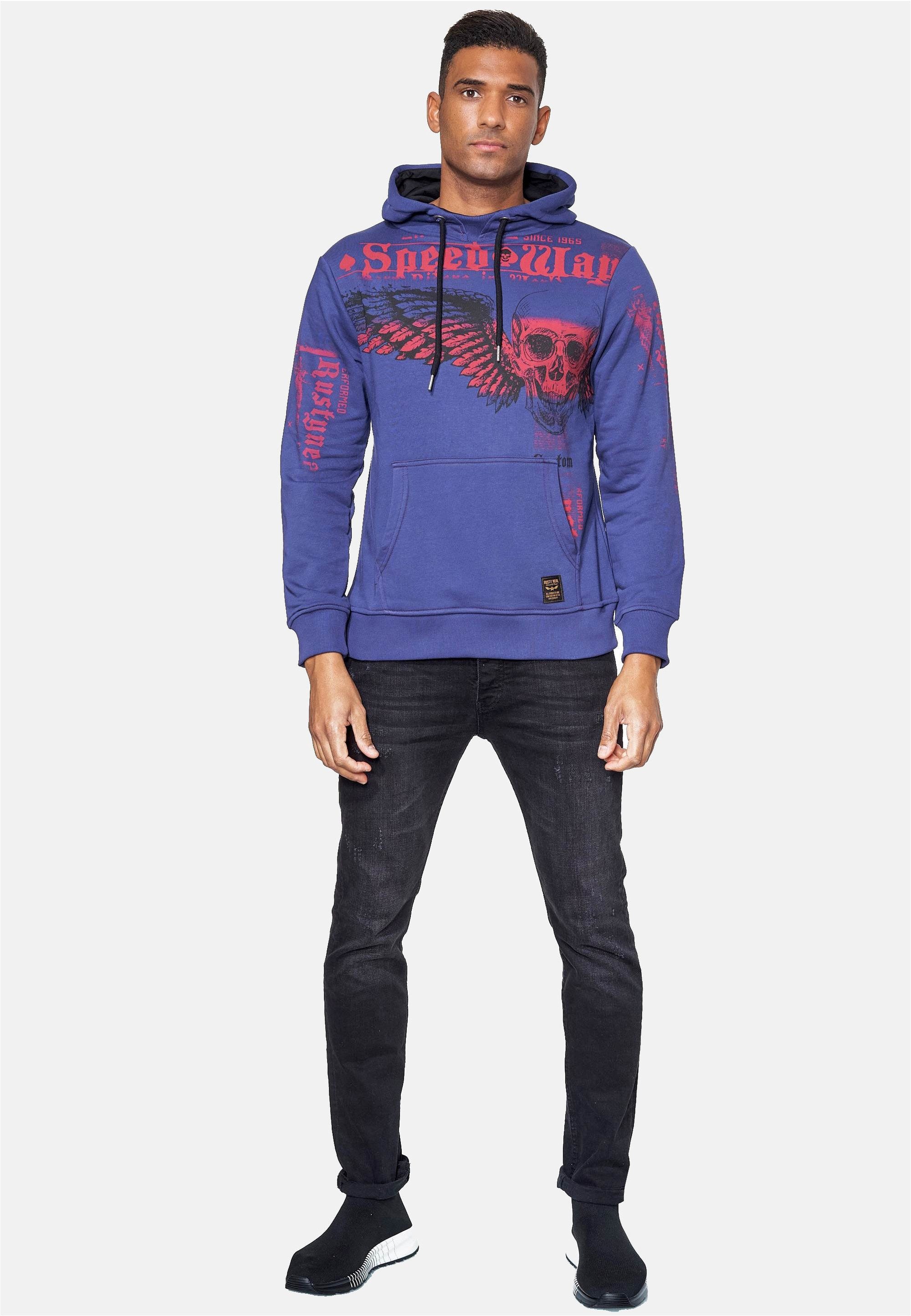 Rusty Neal Kapuzensweatshirt Rusty Neal Sweater mit trendigen Prints