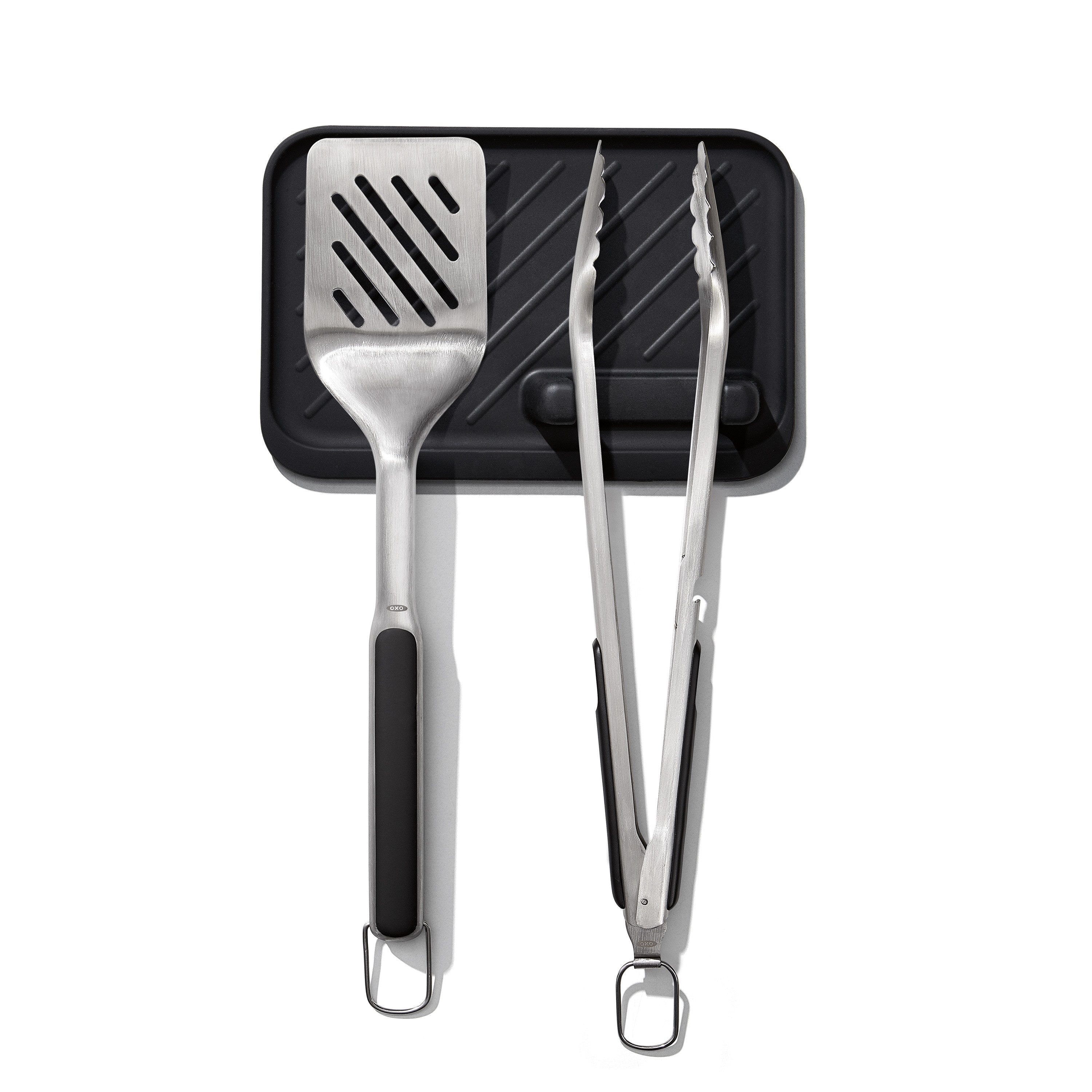 OXO Good Grips Grillbesteck-Set 3-teiliges Wender- & Zangen-Set, (3 tlg)