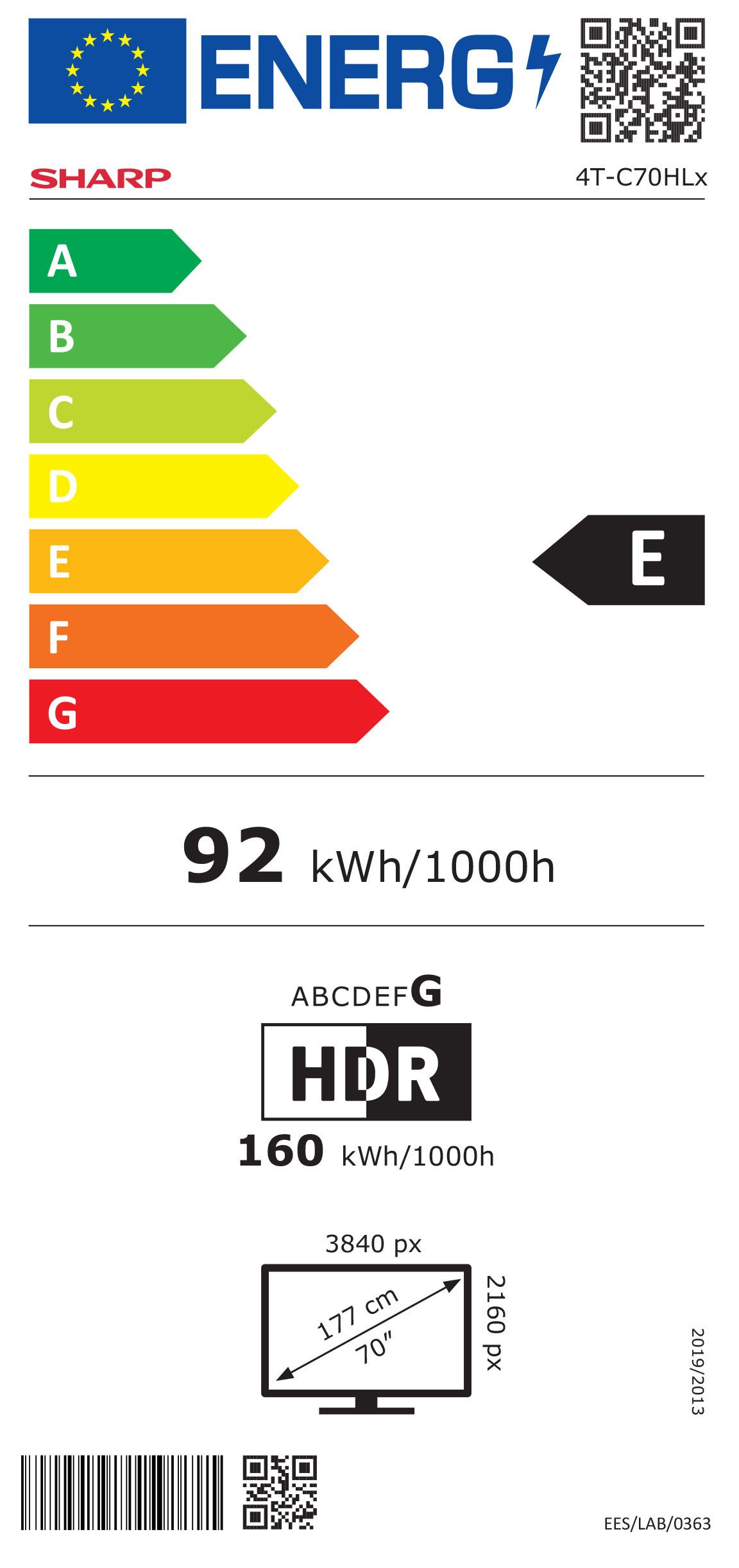 Energieeffizienzklasse: 