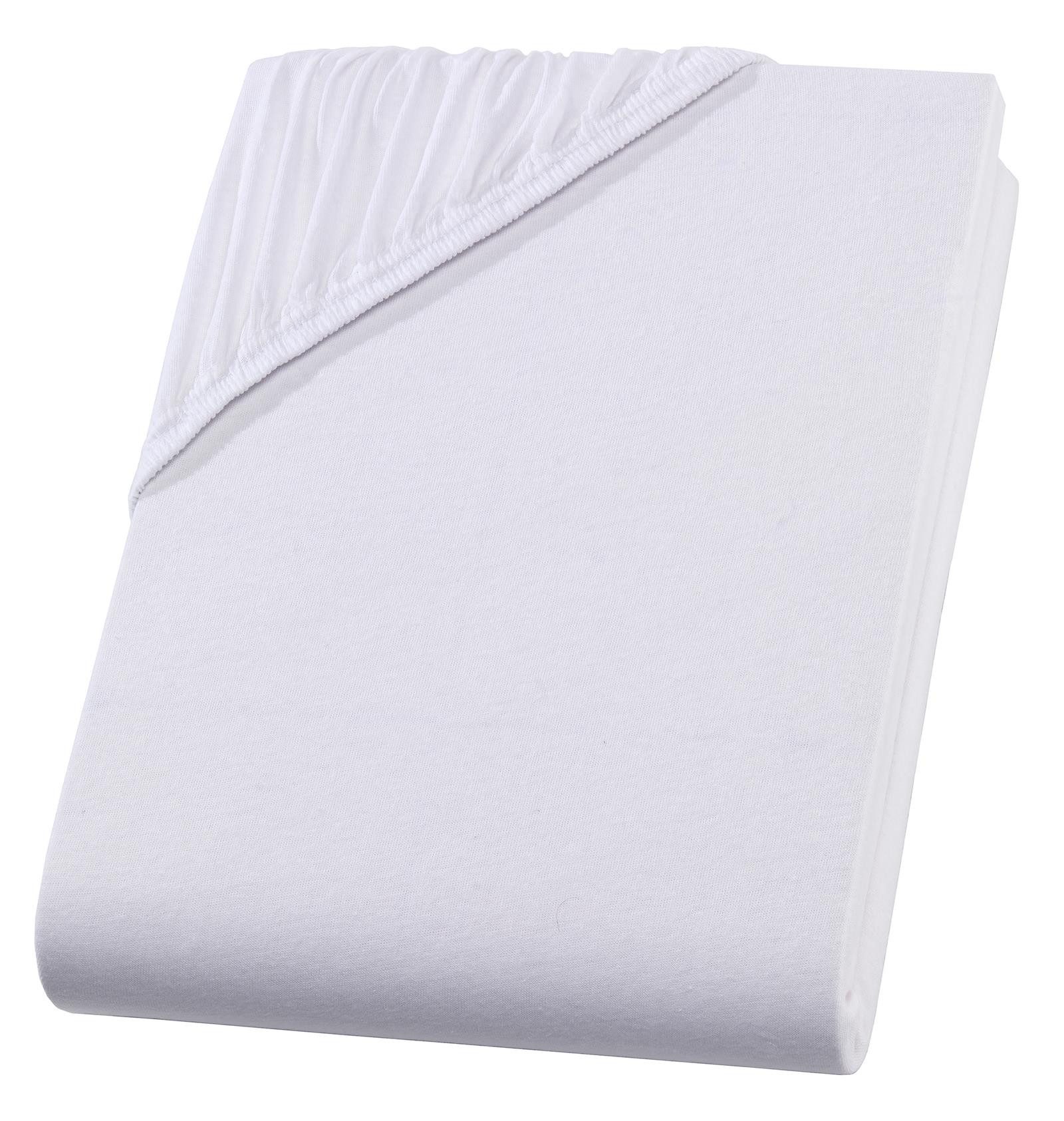 Carpe Sonno Spannbettlaken Boxspringbett Wasserbett Jersey 180x200 180x220 200x200 200x220, Jersey, Gummizug: rundum, (1 Stück), Bettlaken Baumwolle Matratzenbezug hohe Matratzen bis 32cm