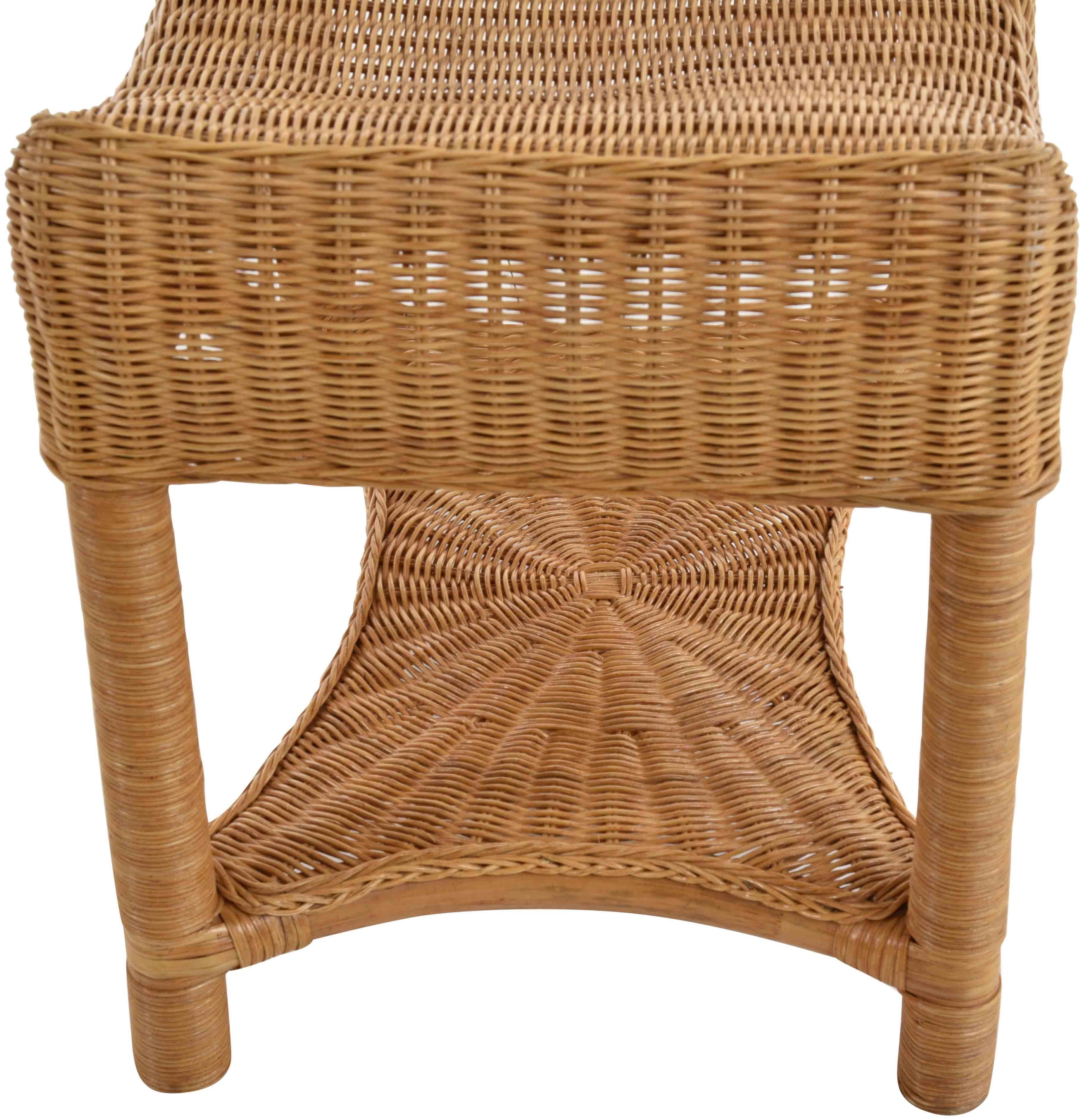 aus Krines Schemel Sitzhocker geschwungen Honig Fußhocker Home Rattanhocker Hocker Hocker Rattan, echtem