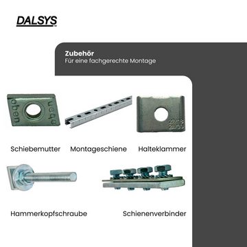 Dalsys Bauschraube, (Abdeckkappe, Schutzkappe für Montageschiene 38/40, 50 St), zur Anwendung an einer Installationsschiene, optimaler Kantenschutz