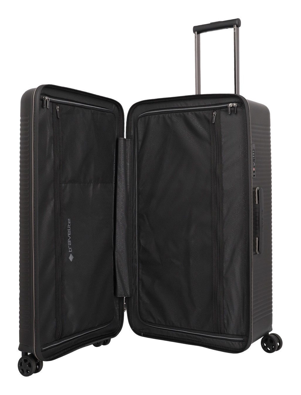 travelite Hartschalen-Trolley ROOMER Trunk Reisekoffer Hartschale, 4 Rollen, TSA-Schloss – robustes Reisegepäck im Trunk-Design