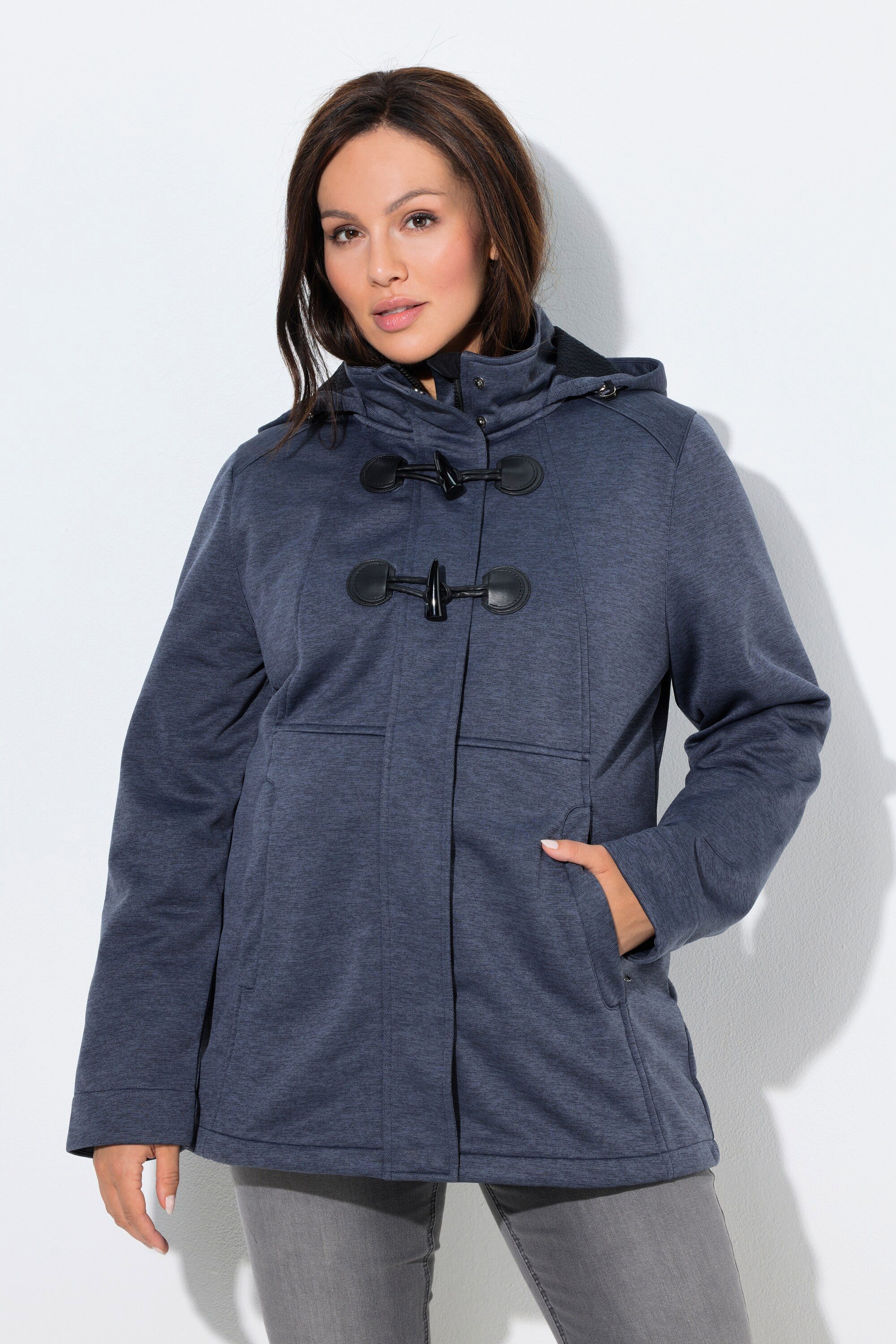Ulla Popken Softshelljacke HYPRAR Softshelljacke Knebelknöpfe wasserabweisend