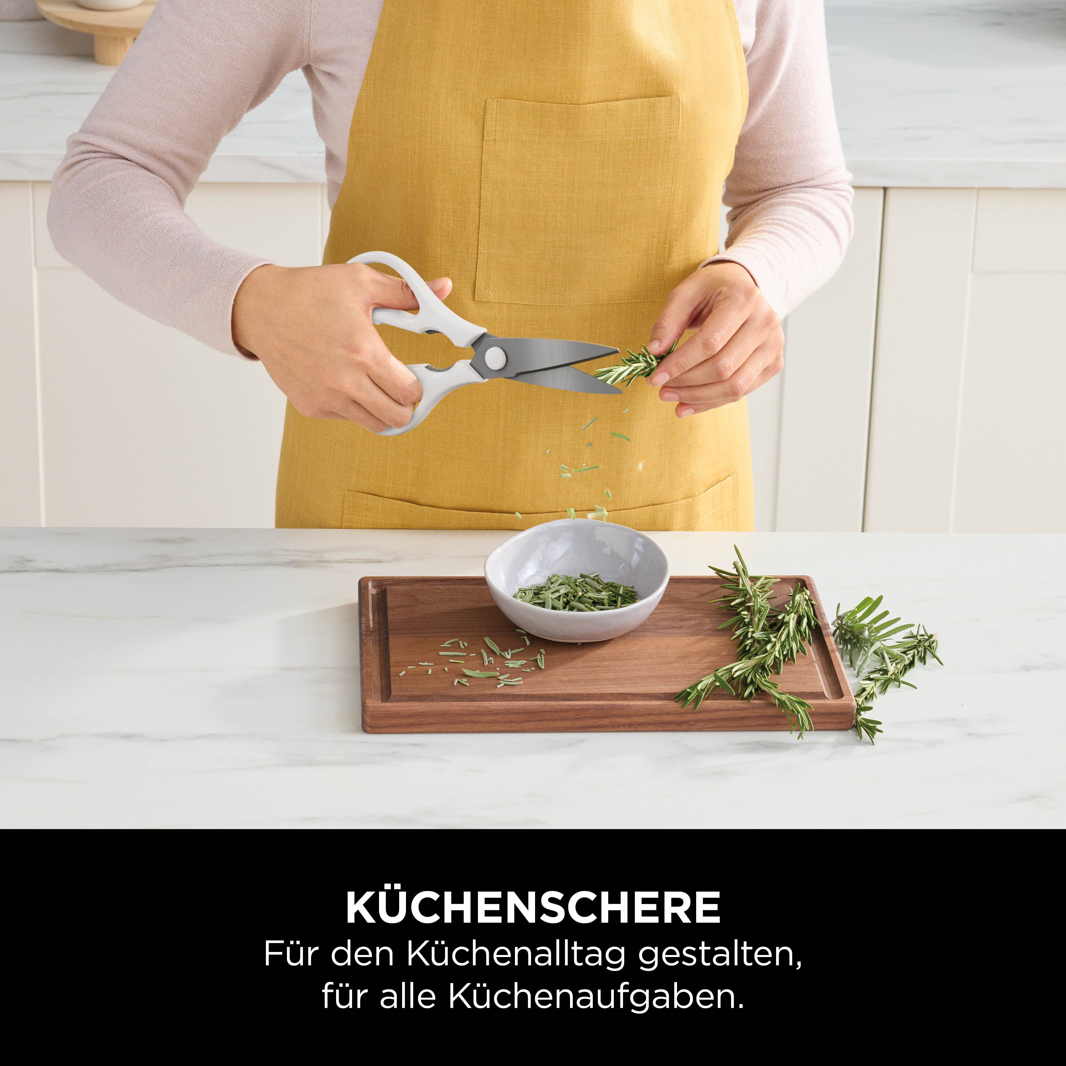 NINJA Messerblock Ninja StaySharp Messerblock mit integriertem Schleifer K62006EUWH (7tlg), rostfreier deutscher Edelstahl, Erl-Design, integrierter Schleifer