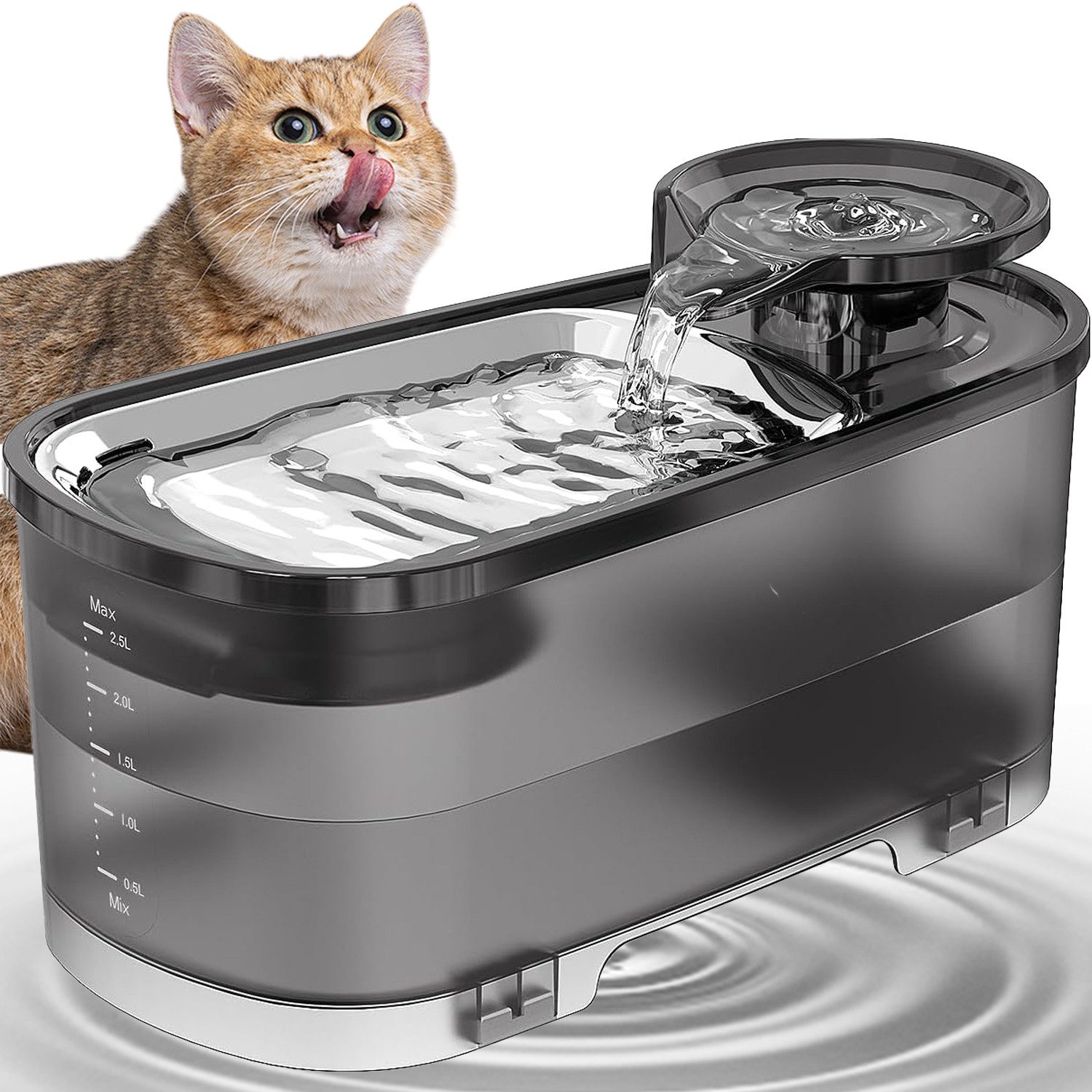MODFU Trinkbrunnen Haustier Wasserspender Kabelloser Katzentrinkbrunnen günstig online kaufen