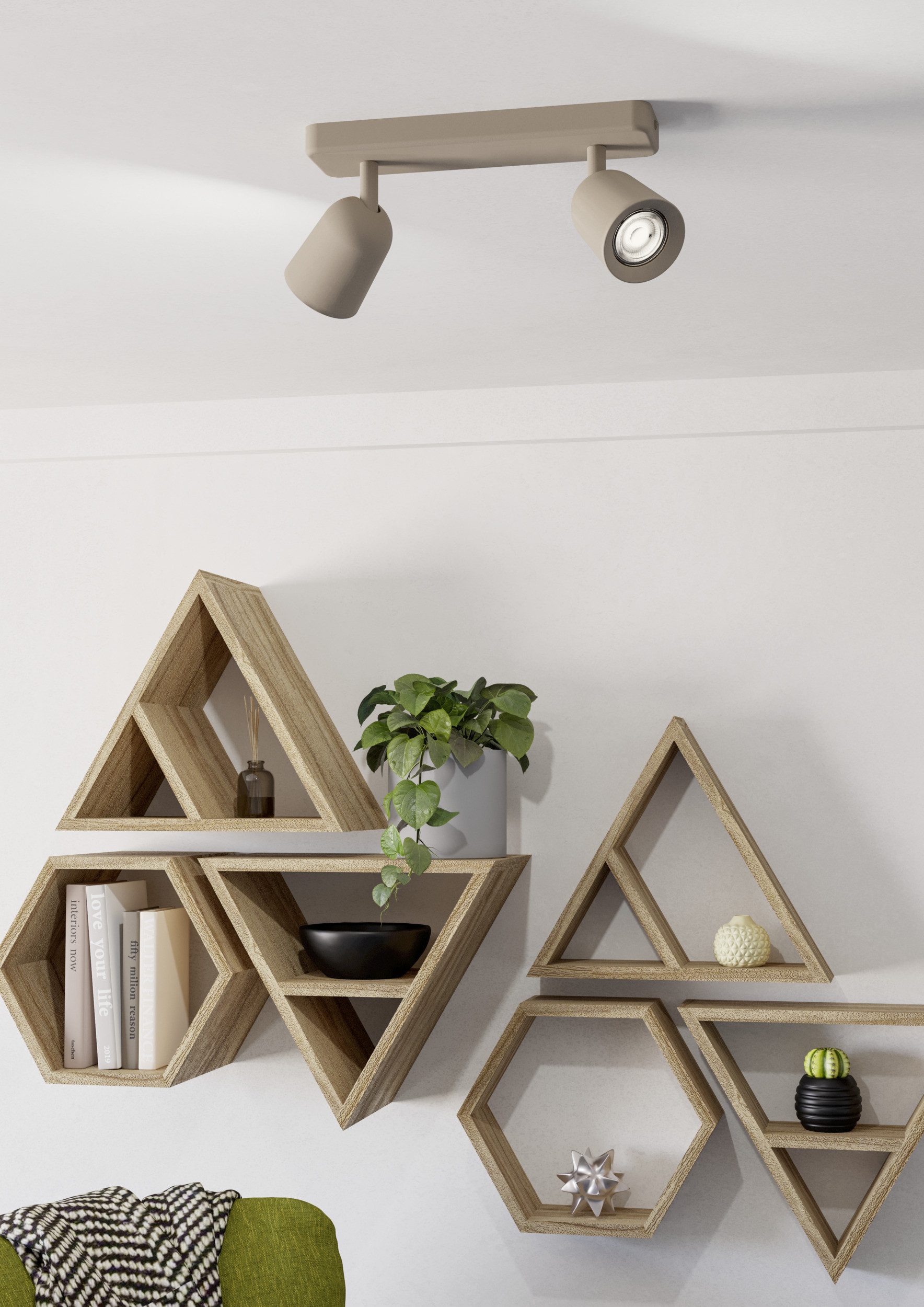 EGLO Deckenleuchte CAMALDOLI Spotlampe - Stahl - GU10 - 2X10W - IP20, ohne günstig online kaufen