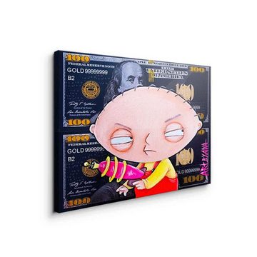 DOTCOMCANVAS® Leinwandbild Angry Stewie, Leinwandbild Angry Stewie Griffin Family Guy Comic Cartoon Geld money