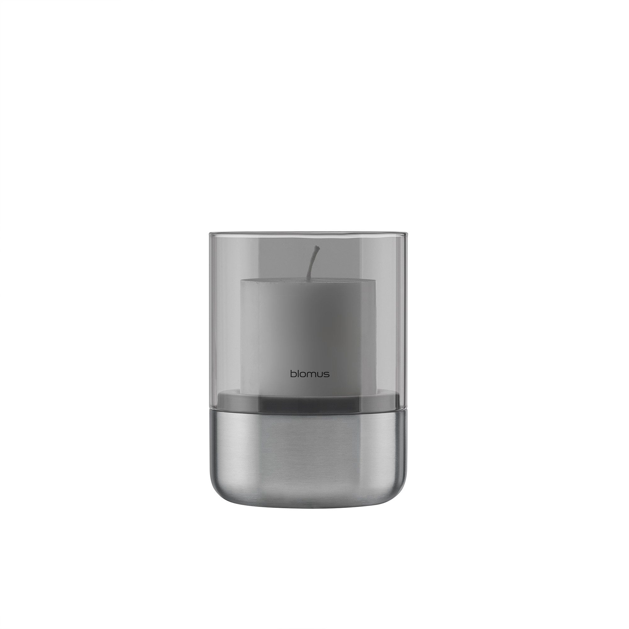 blomus Windlicht -CALMA- Glas Smoke, Edelstahl günstig online kaufen